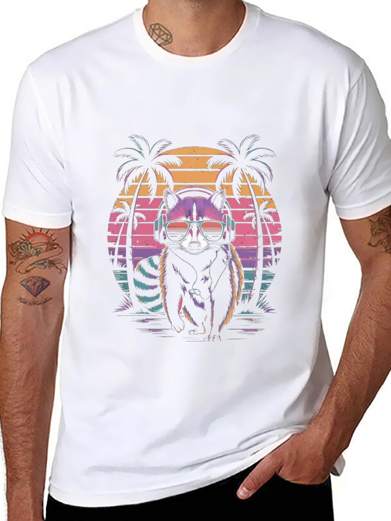 Retro Raccoon Vibes T-Shirt