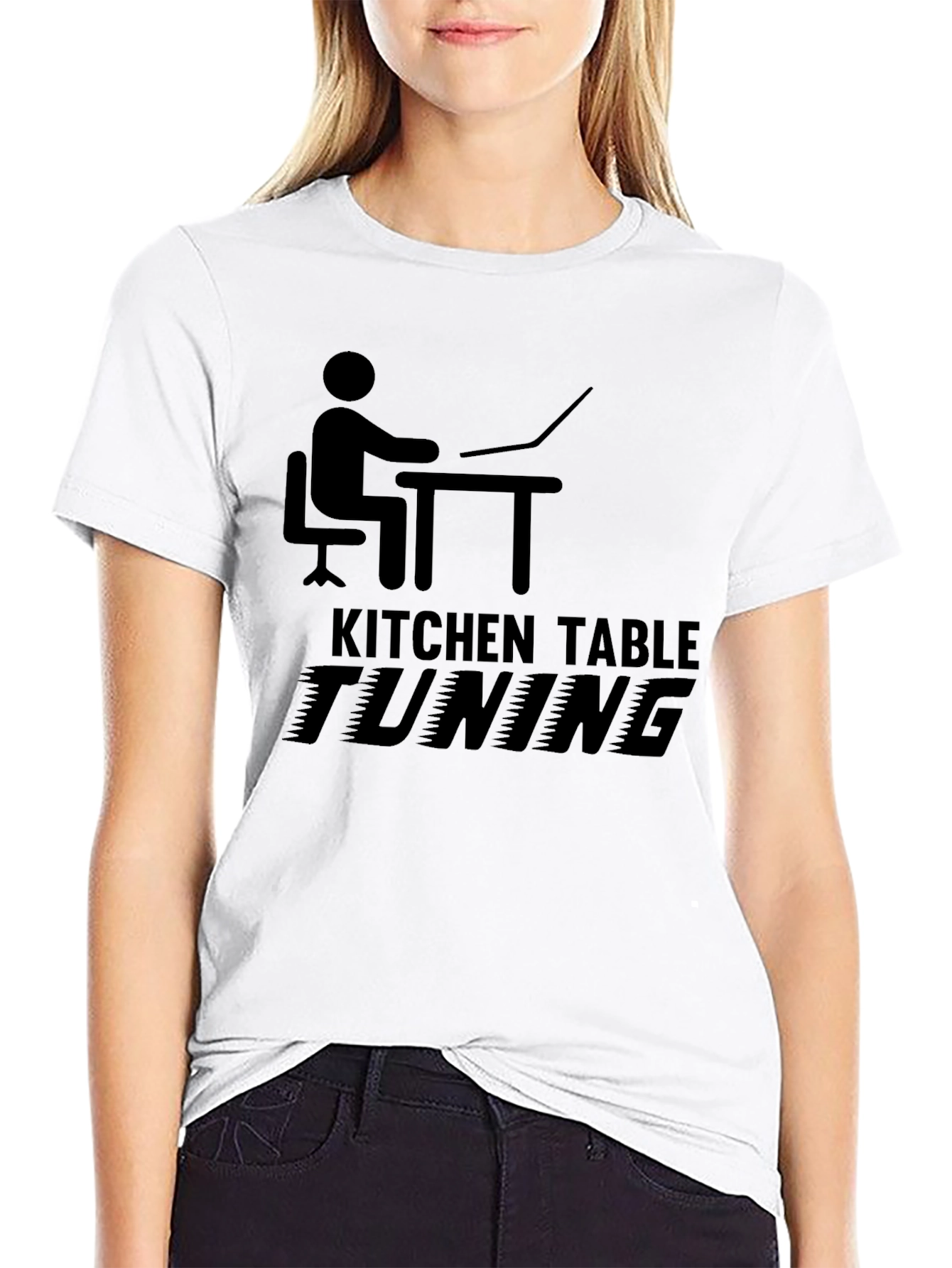 Kitchen Table Tuning Black Graphic T-Shirt