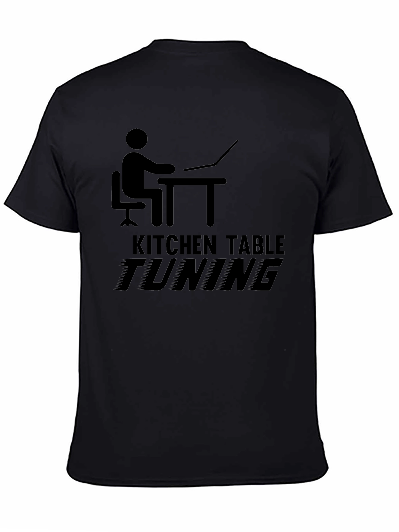 Kitchen Table Tuning Black Graphic T-Shirt