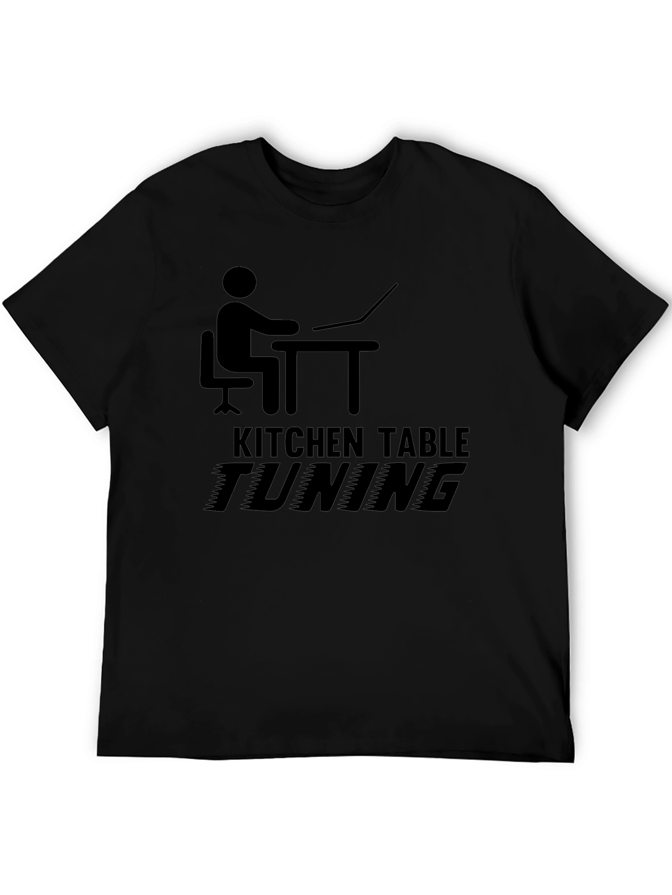 Kitchen Table Tuning Black Graphic T-Shirt