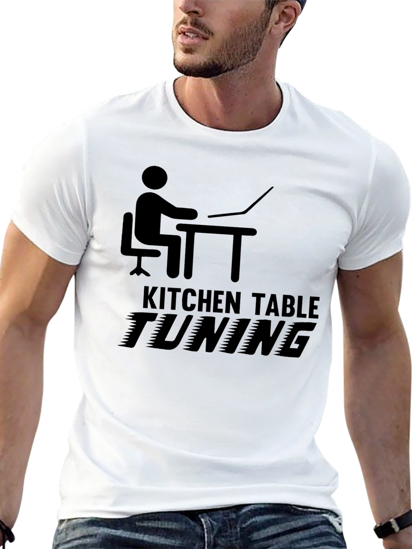 Kitchen Table Tuning Black Graphic T-Shirt