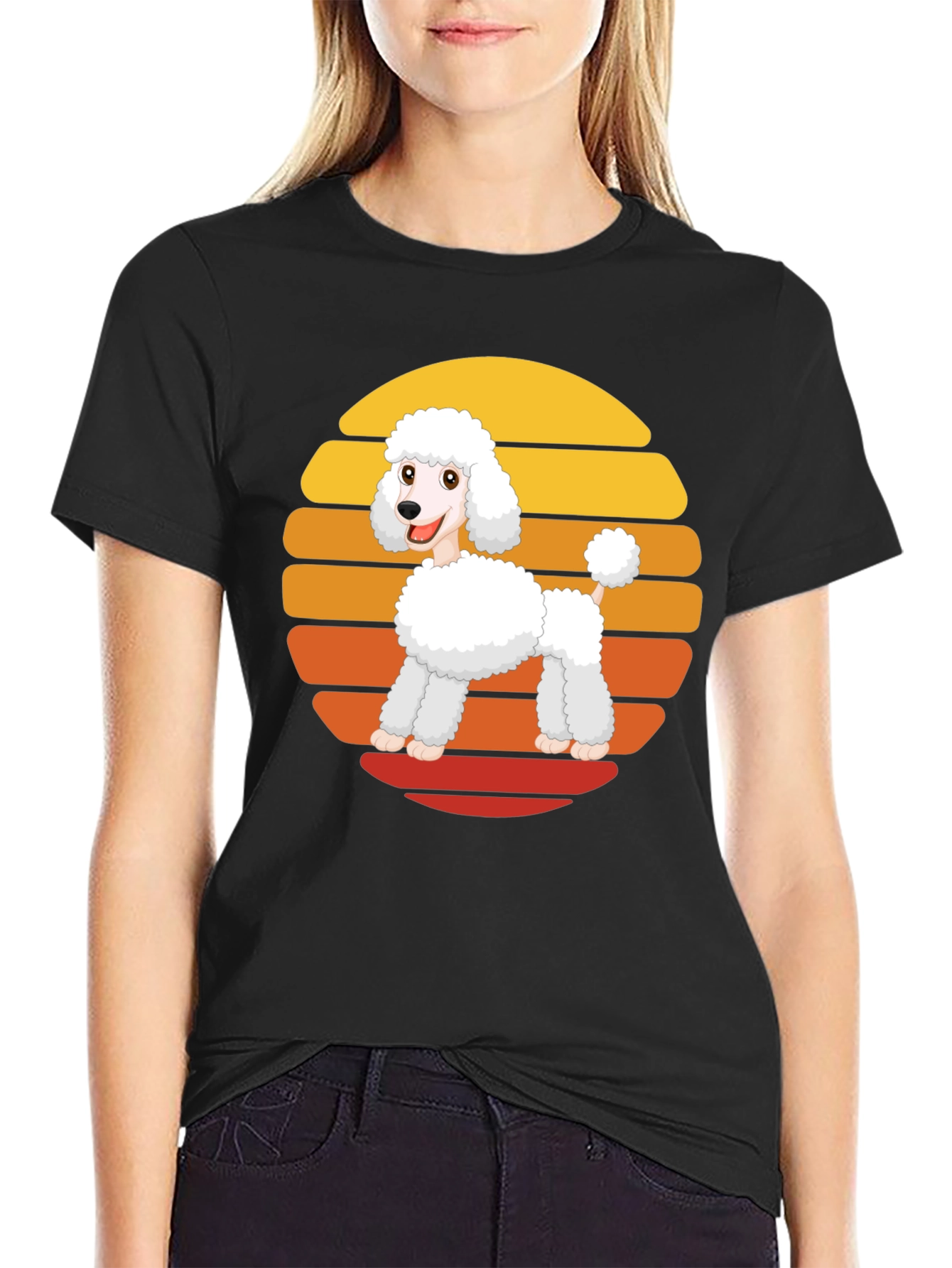 Poodle Sunset Graphic Tee