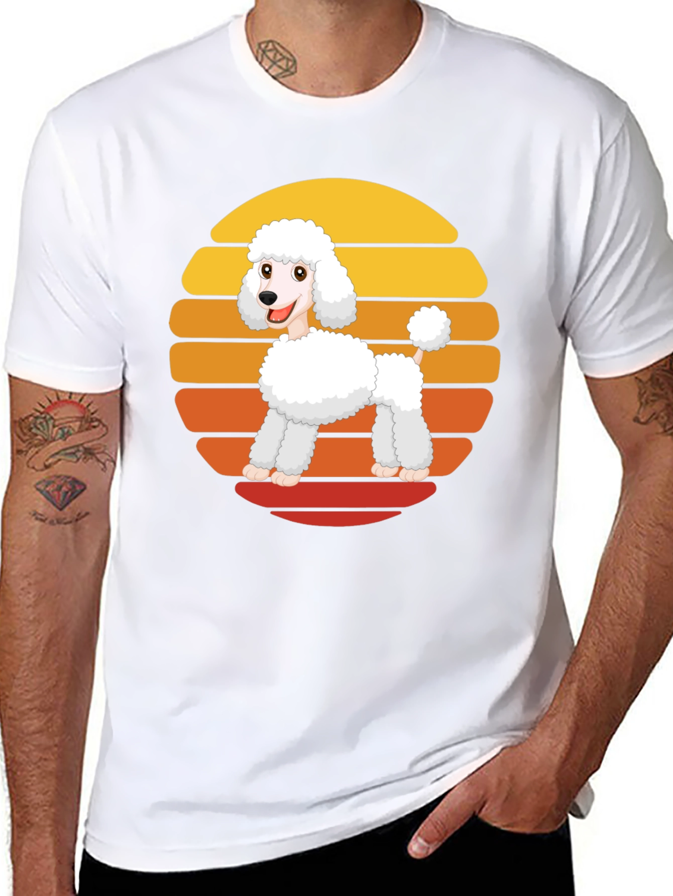 Poodle Sunset Graphic Tee