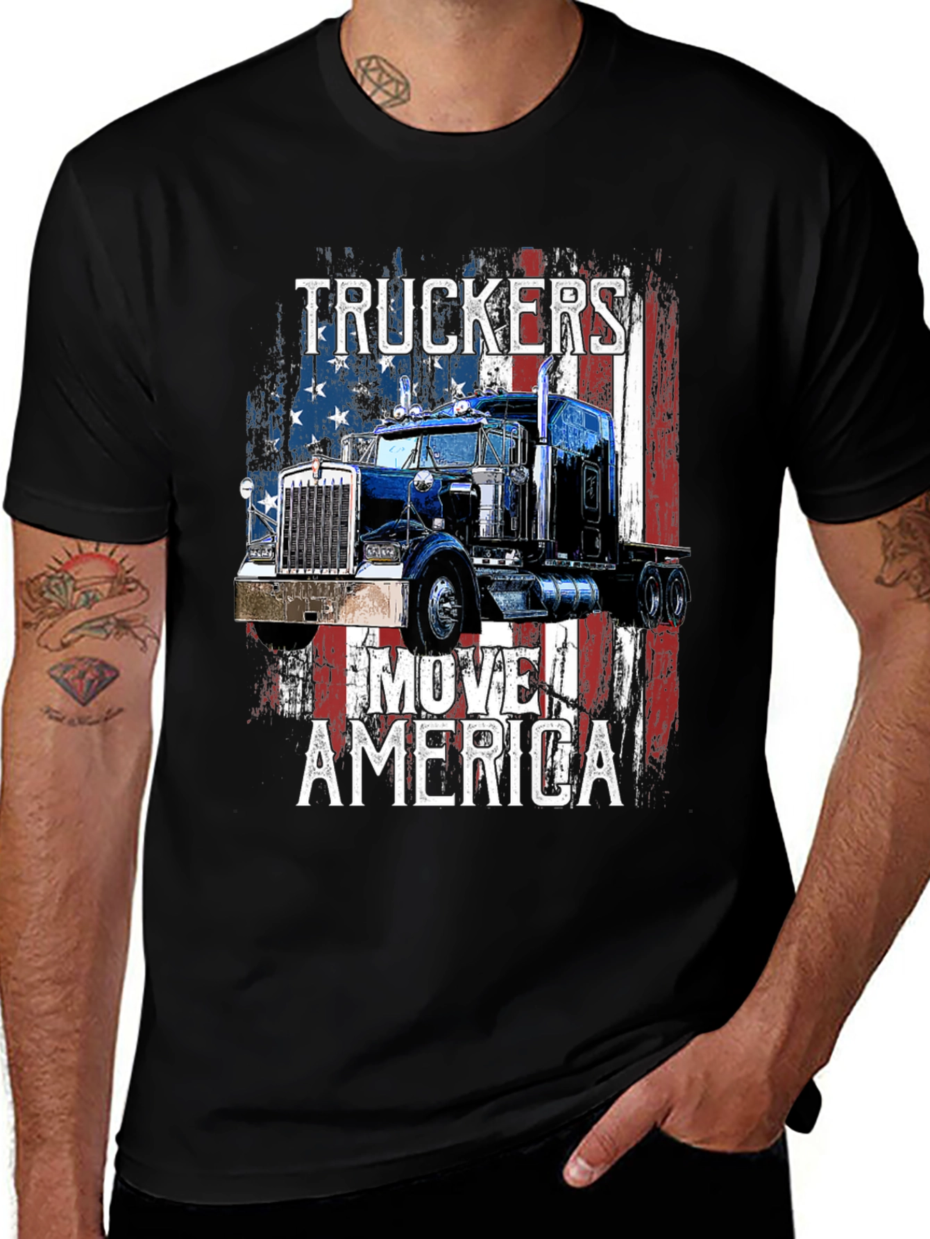 Truckers Move America Patriotic T-Shirt