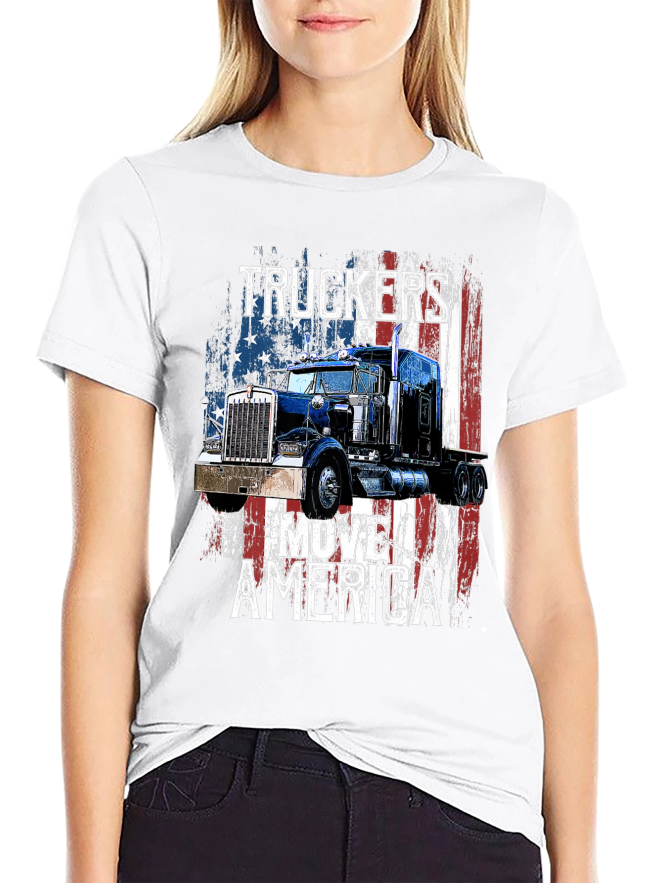 Truckers Move America Patriotic T-Shirt