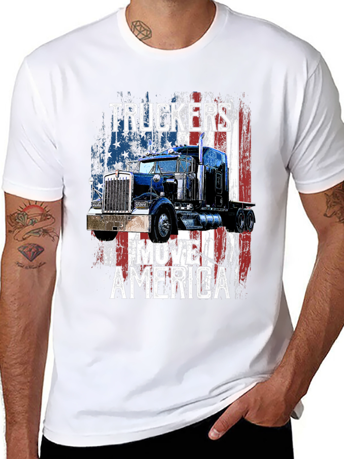 Truckers Move America Patriotic T-Shirt