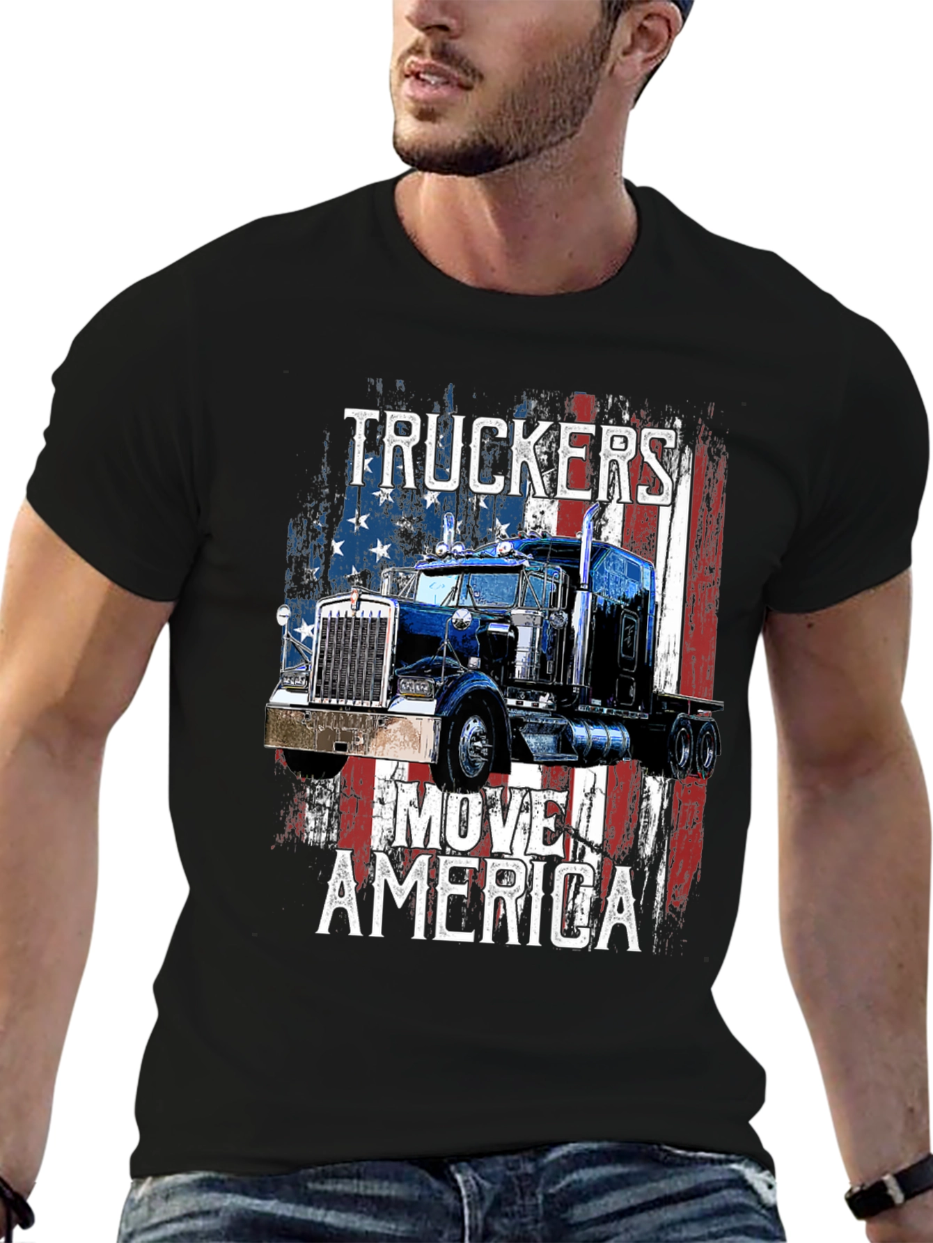 Truckers Move America Patriotic T-Shirt