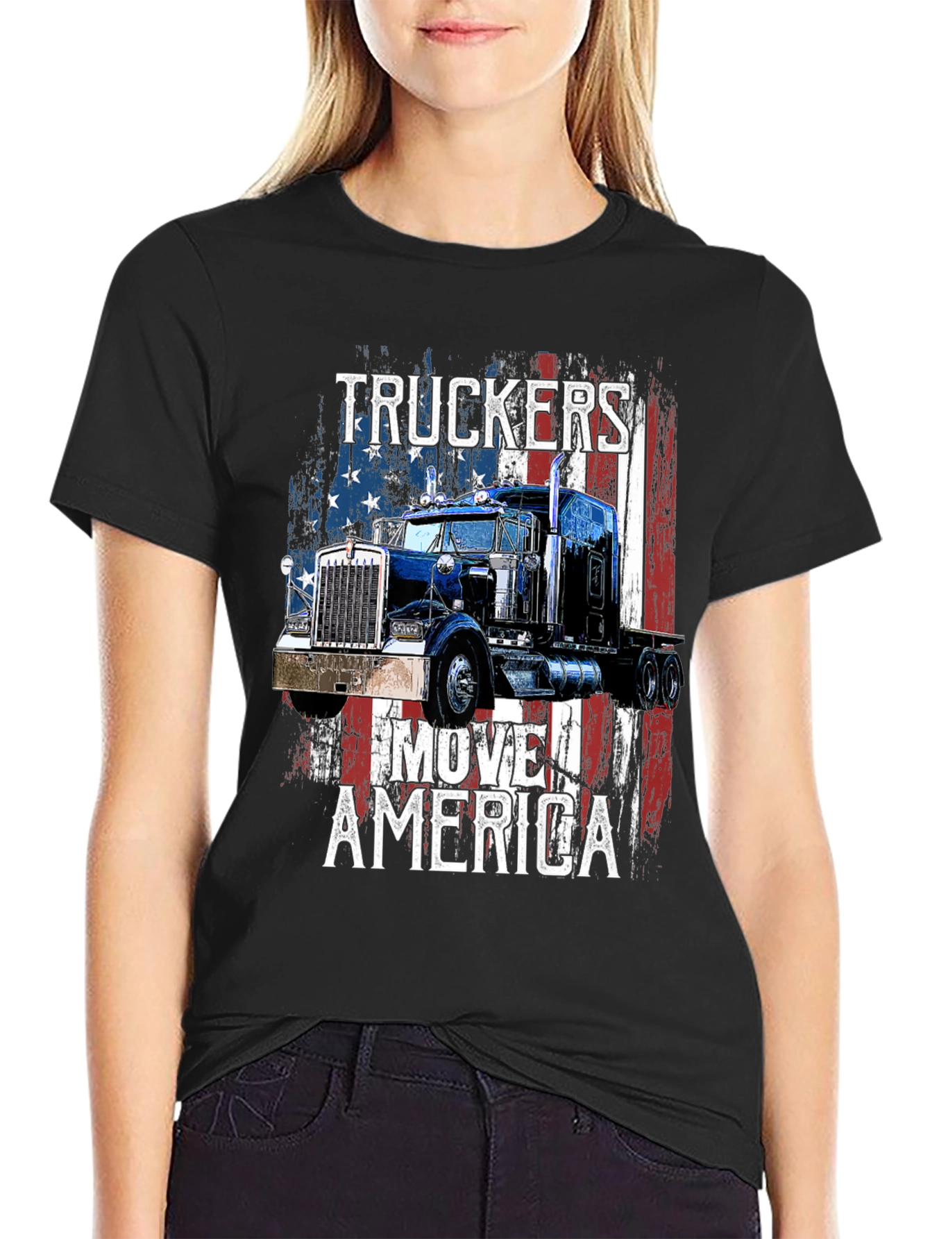 Truckers Move America Patriotic T-Shirt