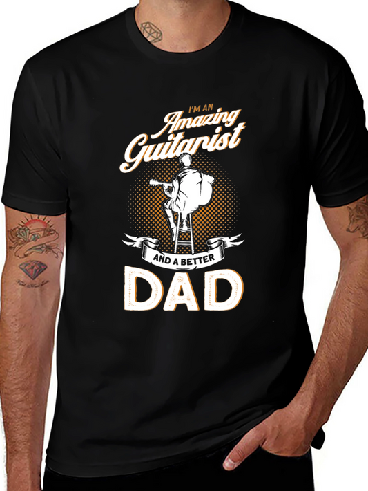Amazing Guitarist Dad Black T-Shirt