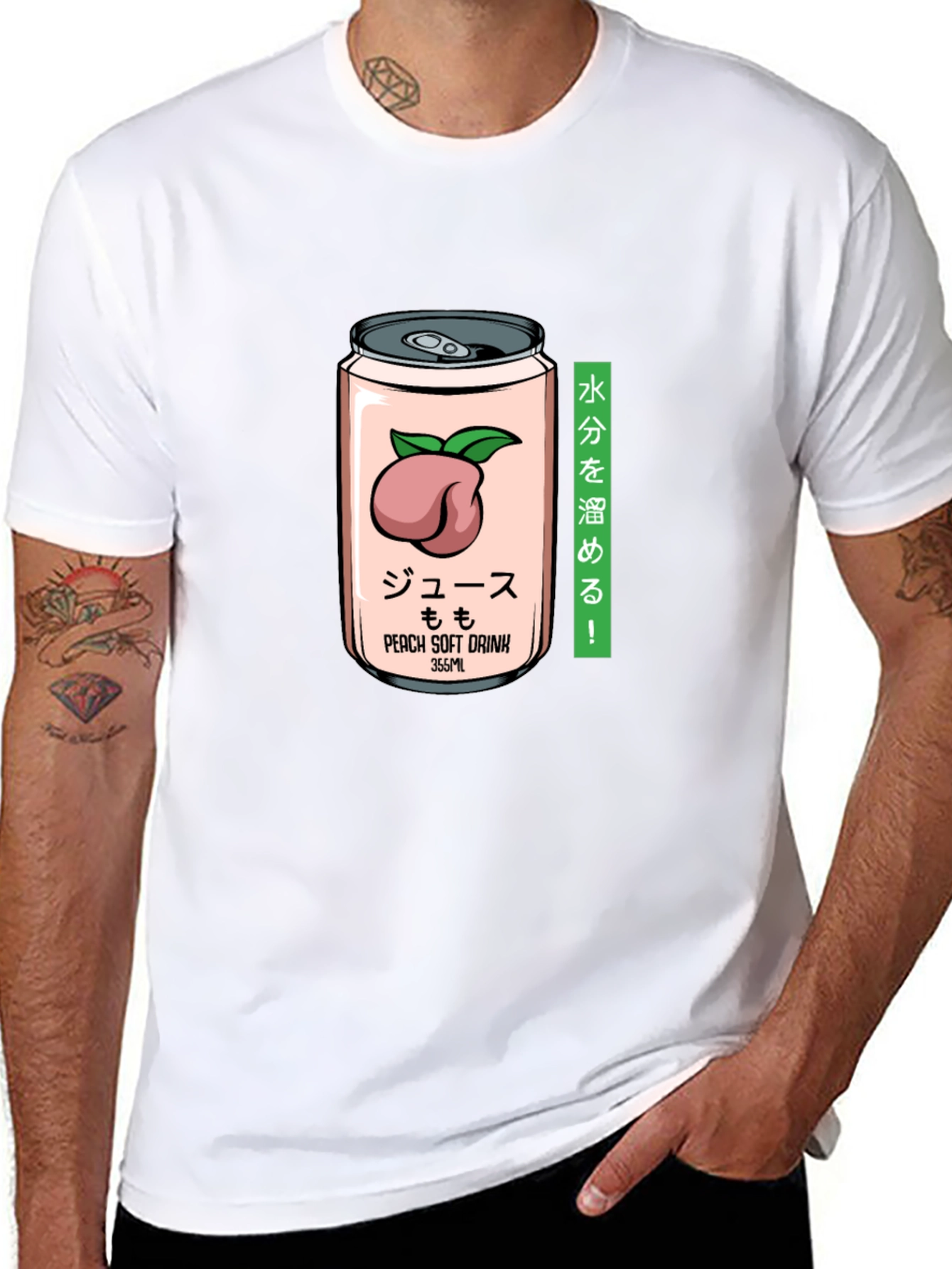 Peach Soft Drink T-Shirt - Japanese Aesthetic