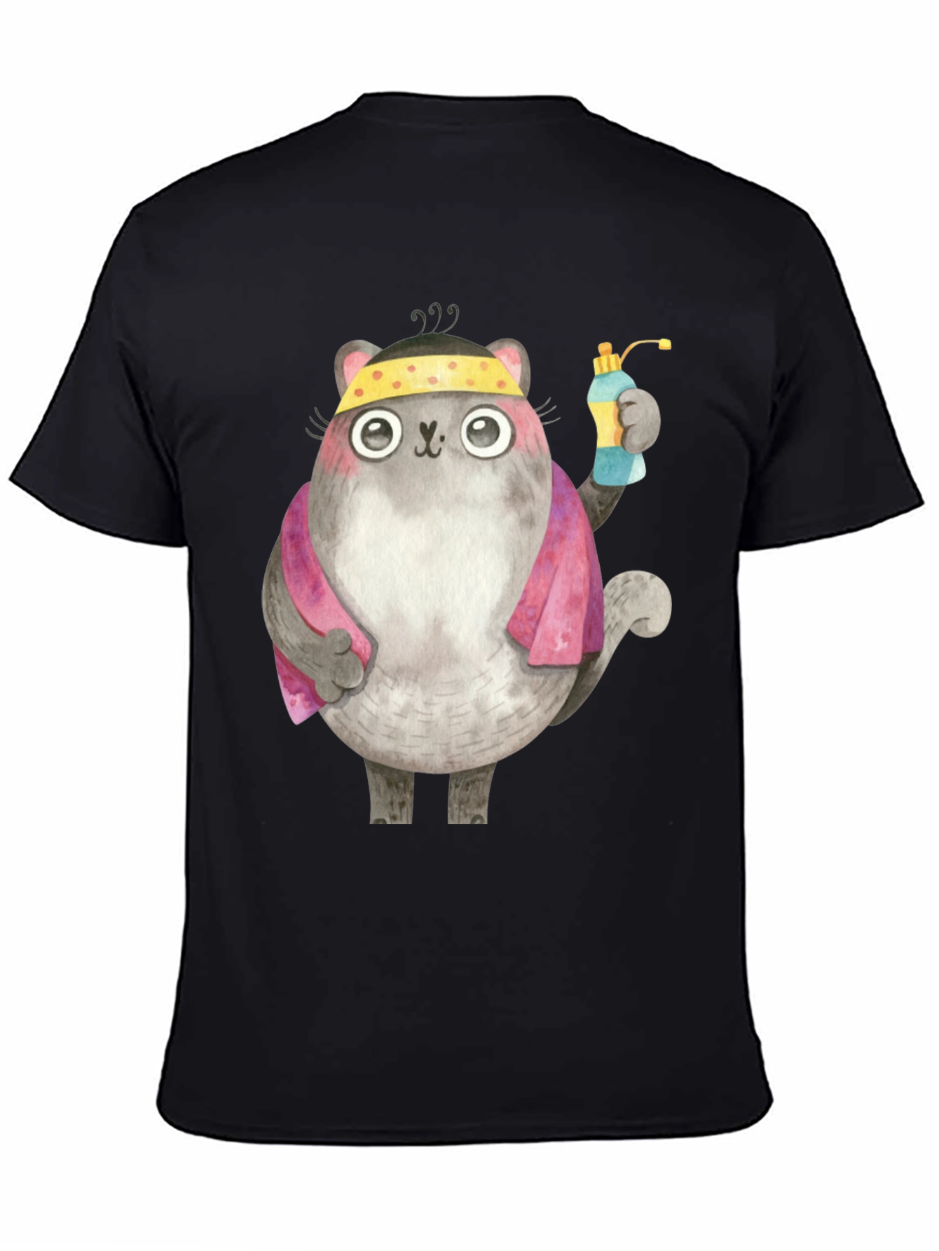 Gym Cat T-Shirt - Fitness Cartoon Tee