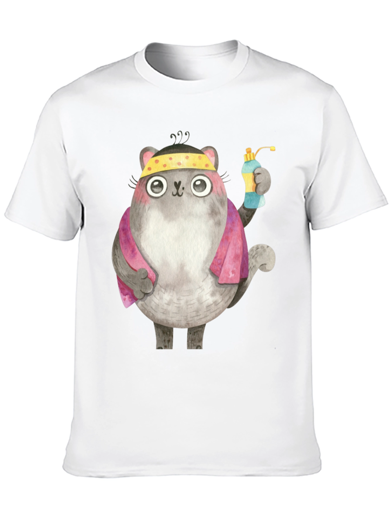 Gym Cat T-Shirt - Fitness Cartoon Tee