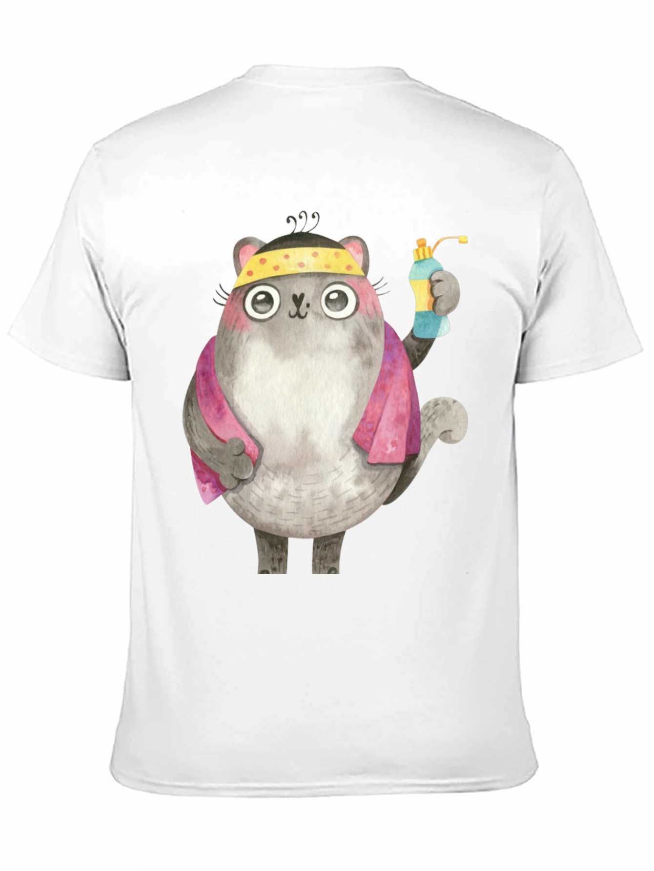 Gym Cat T-Shirt - Fitness Cartoon Tee