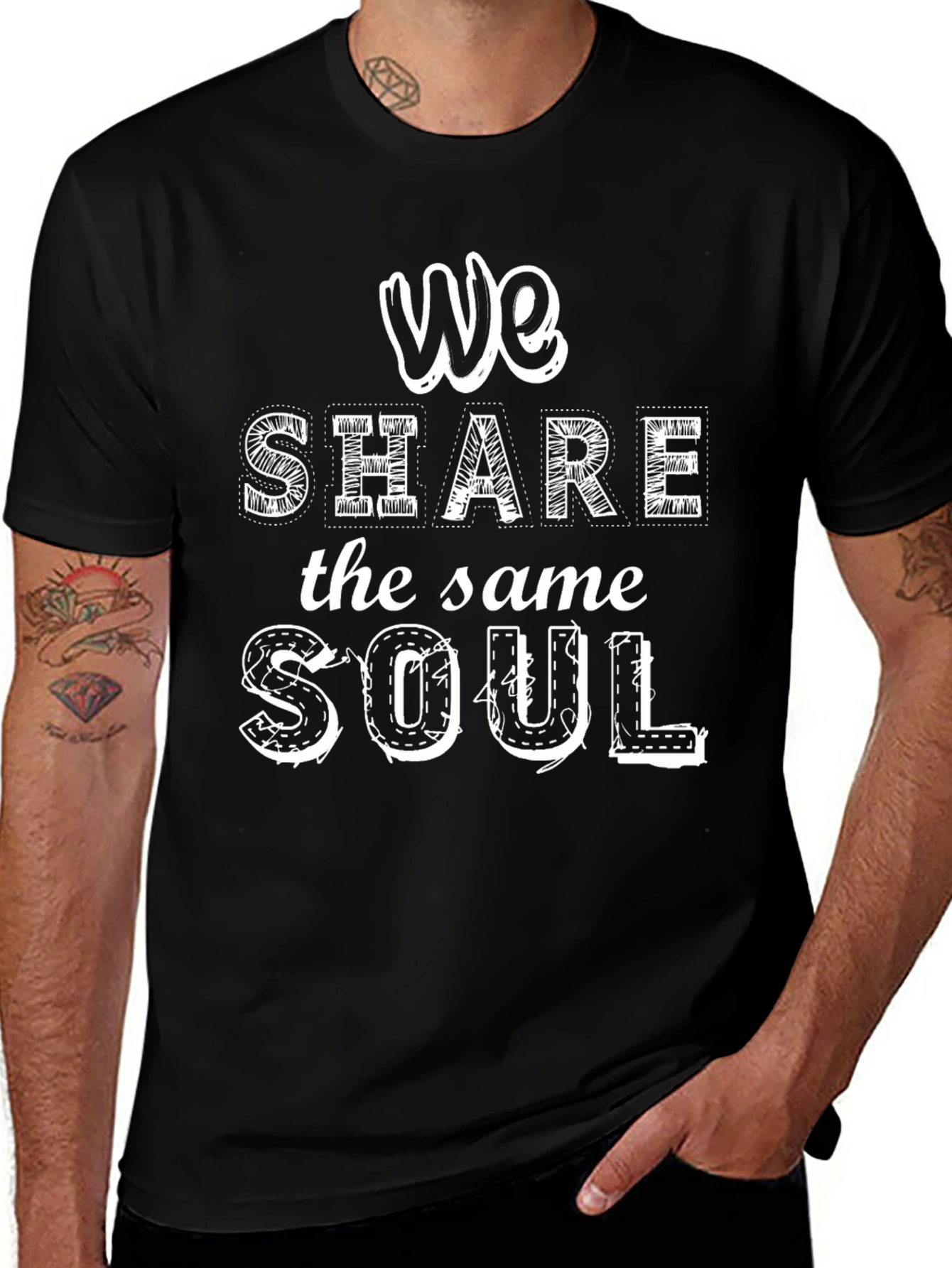 We Share the Same Soul Graphic Tee - Black