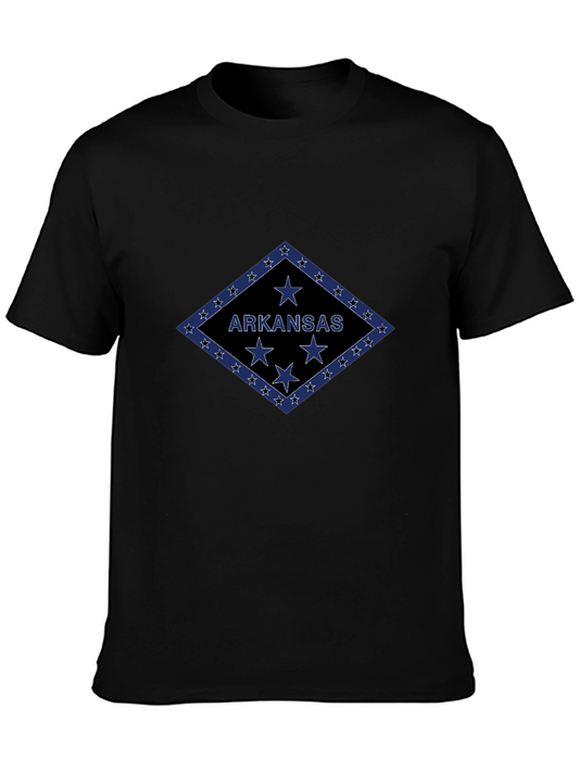 Arkansas State Flag T-Shirt - Black Tee