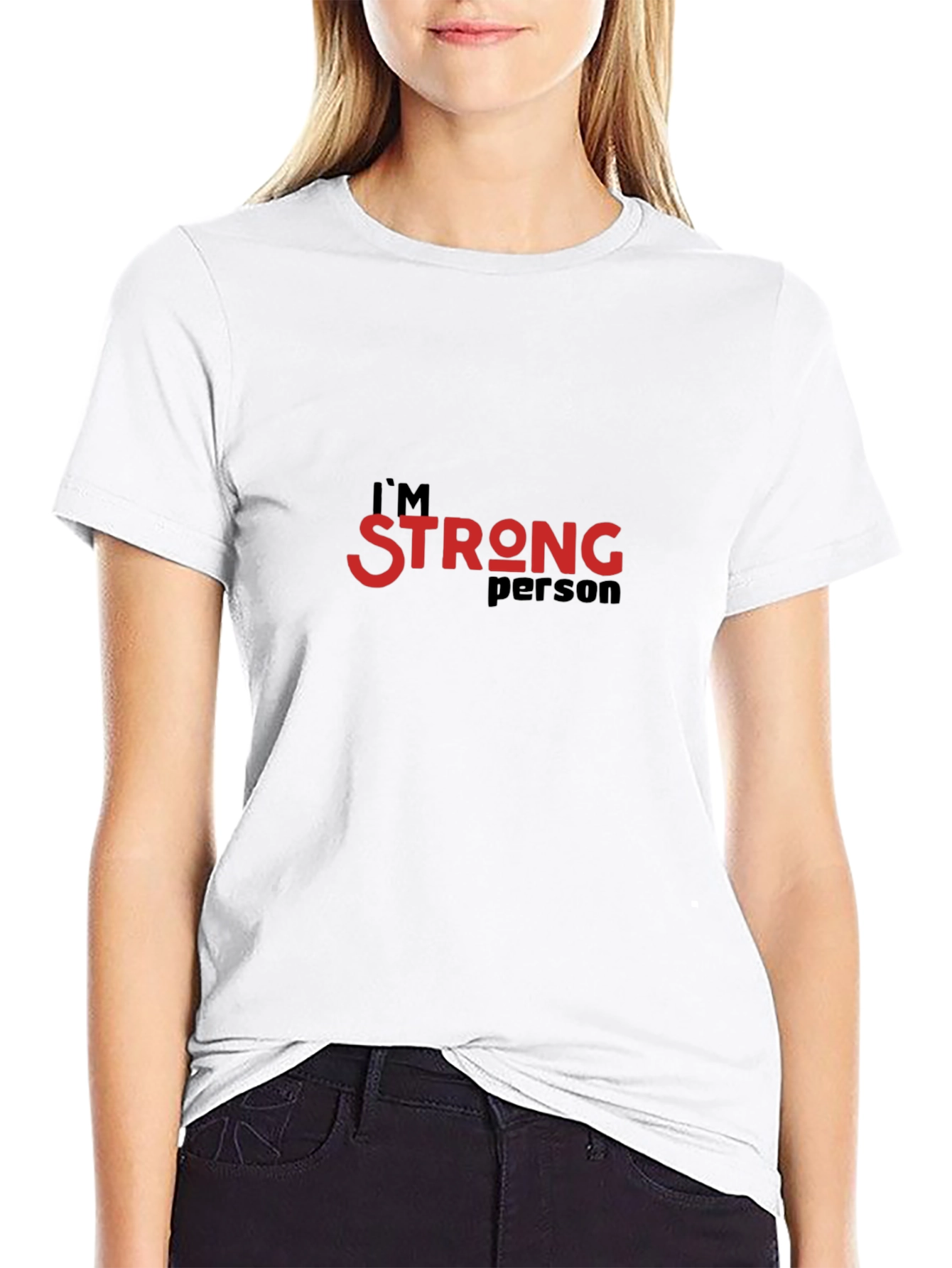 Strong Person Graphic Tee - Black
