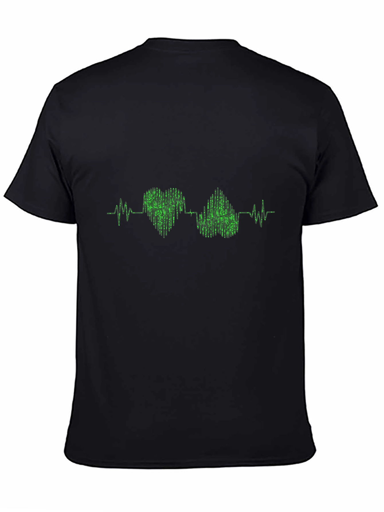 Heartbeat Heart Pulse T-Shirt - Black