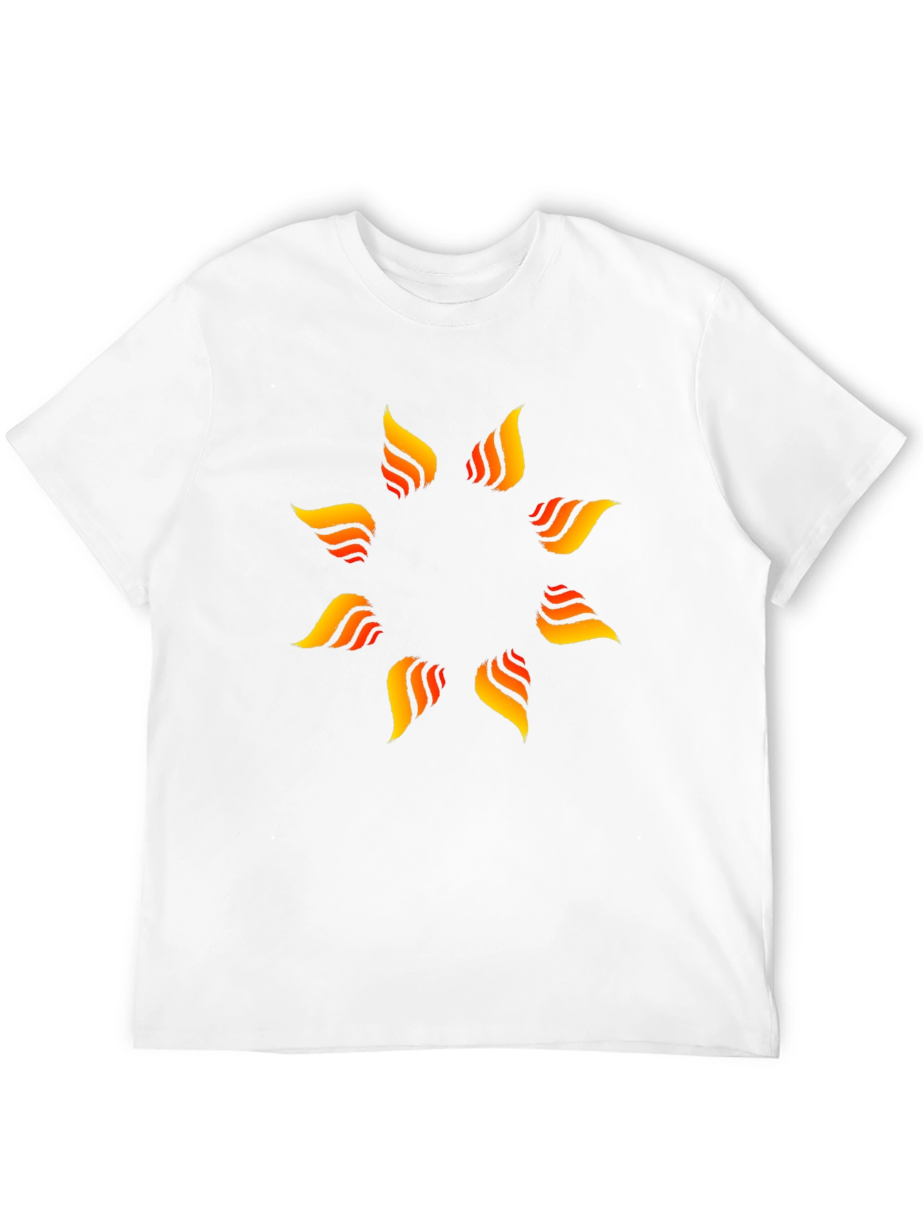 Stylish Black T-Shirt with Flame Design