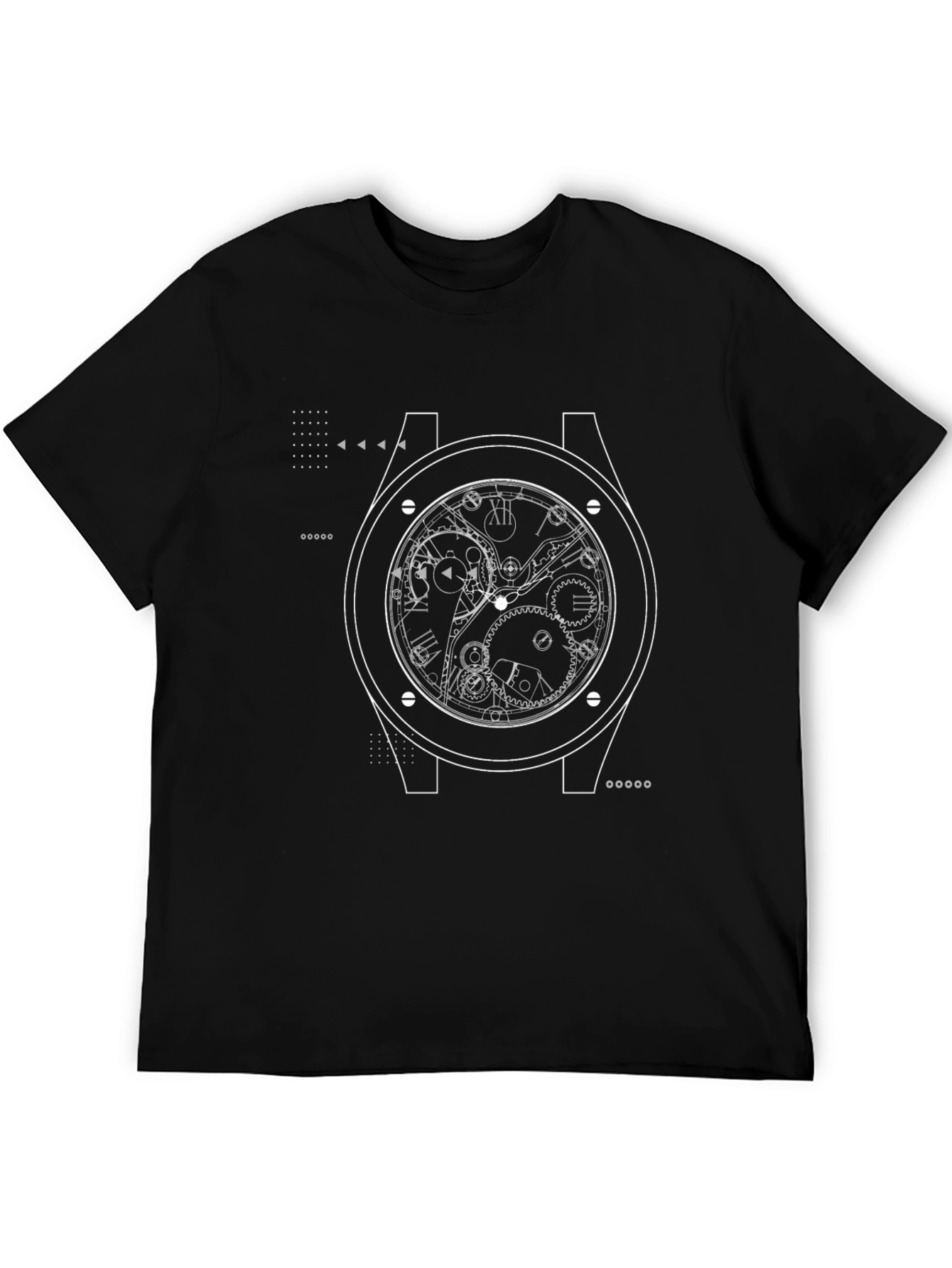 Blueprint Watch Graphic T-Shirt - Stylish Black Tee