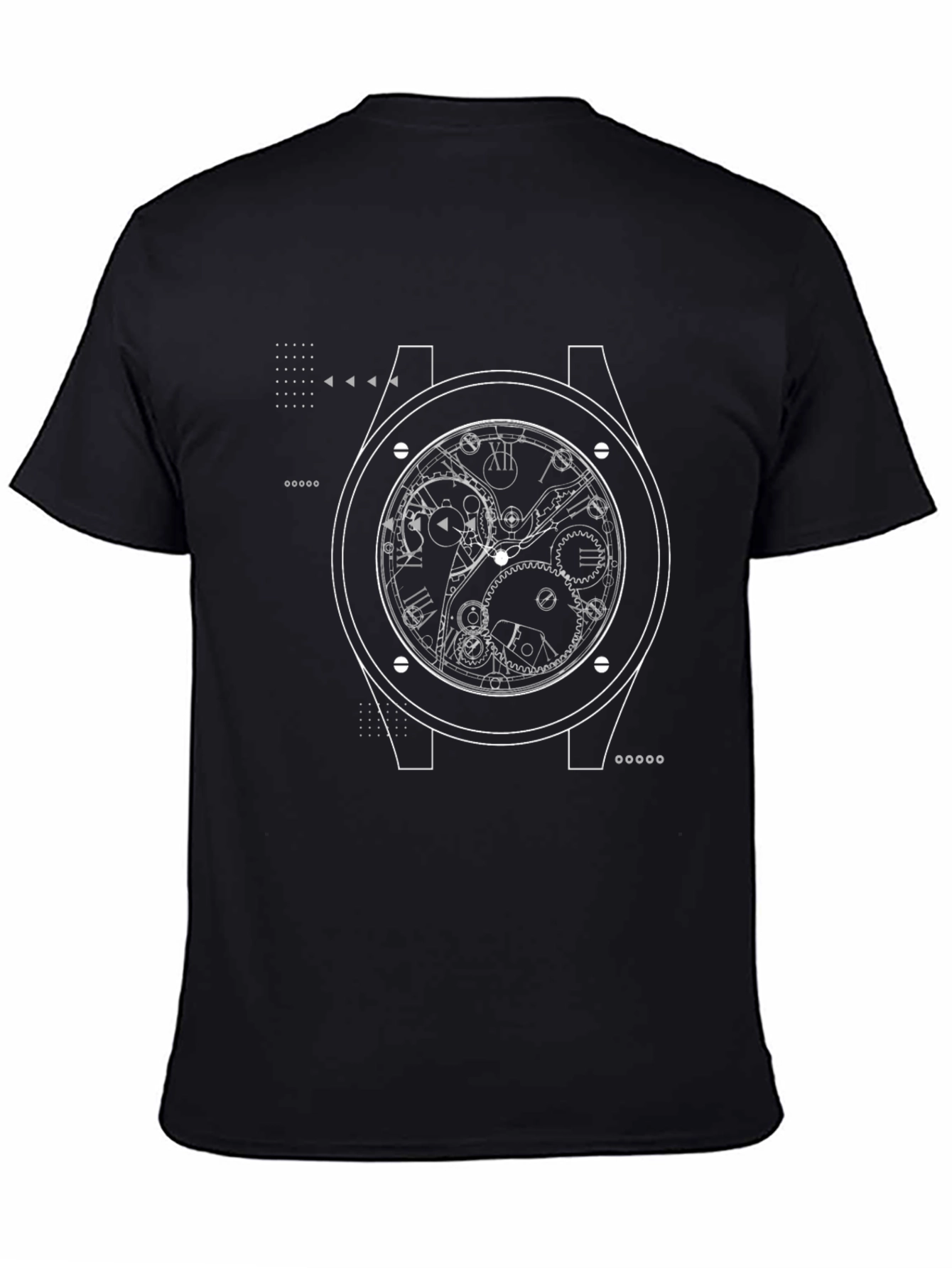 Blueprint Watch Graphic T-Shirt - Stylish Black Tee