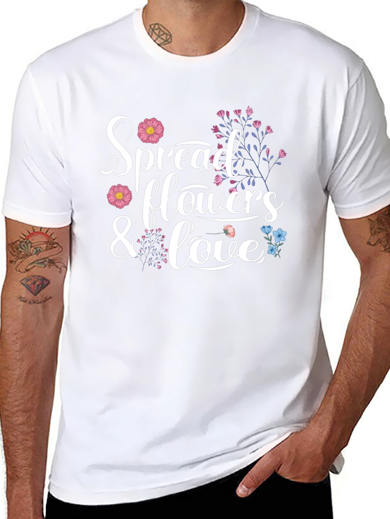 Spread Flowers and Love Graphic Tee