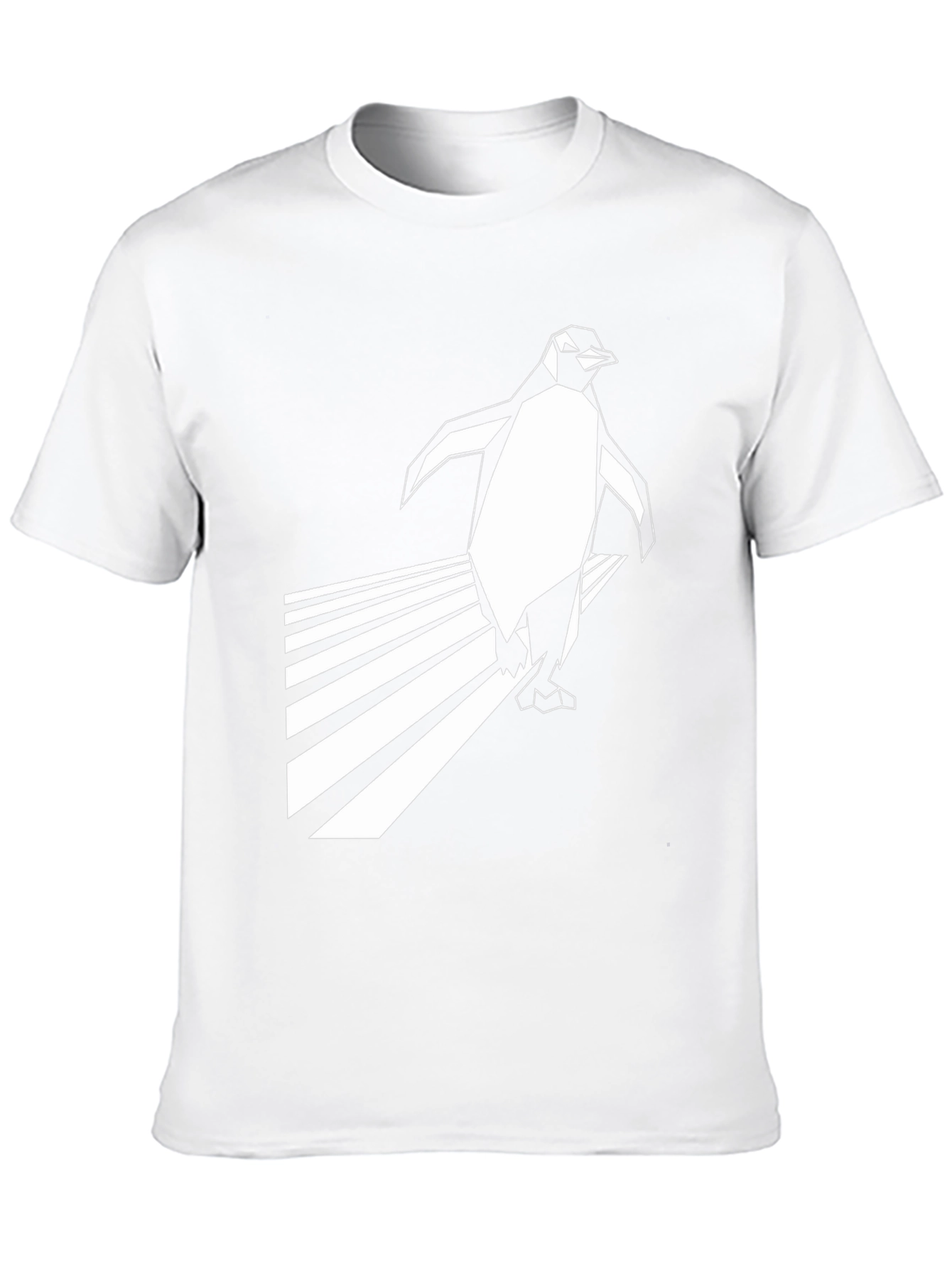 Geometric Penguin Black T-Shirt