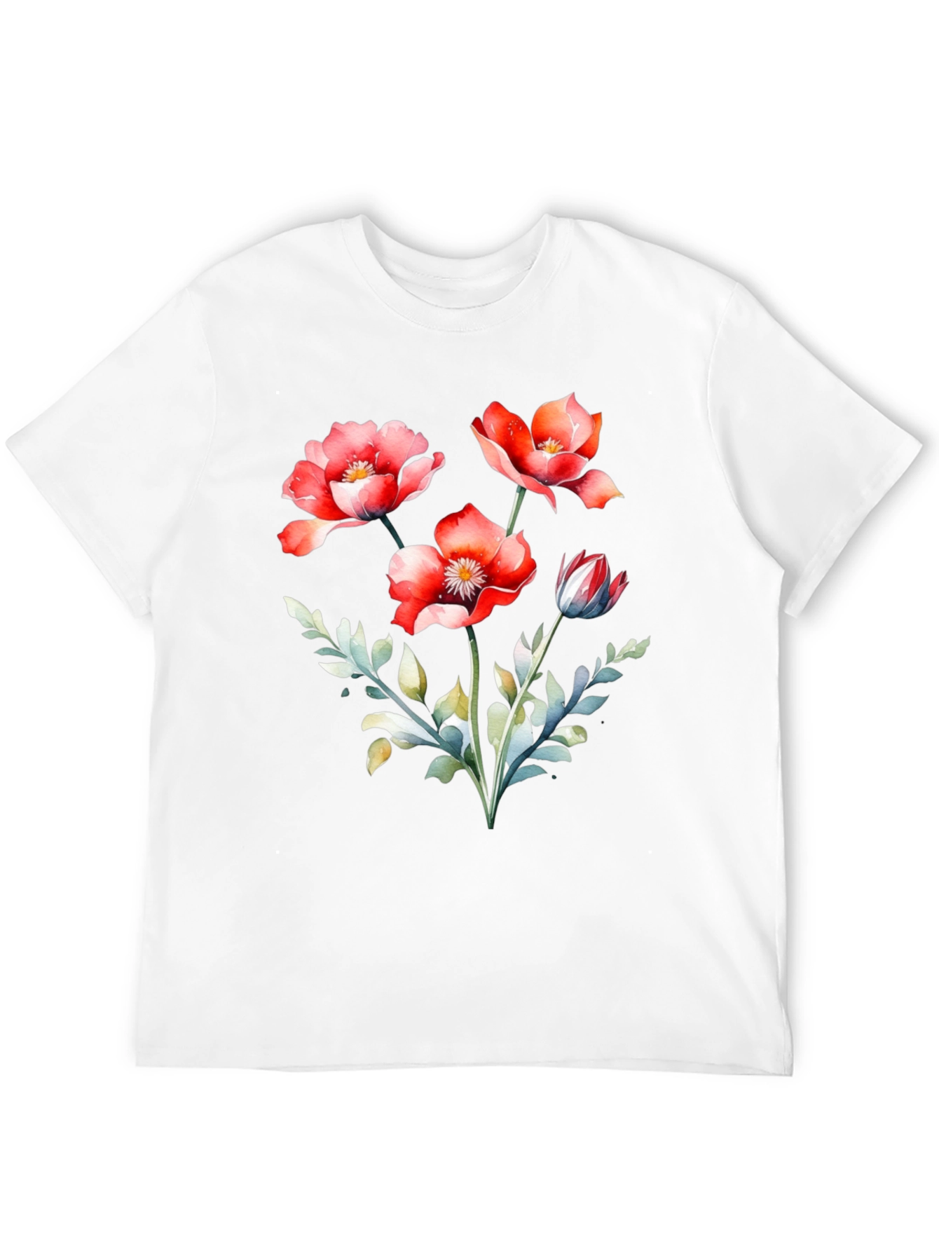 Floral Print Crew Neck T-Shirt