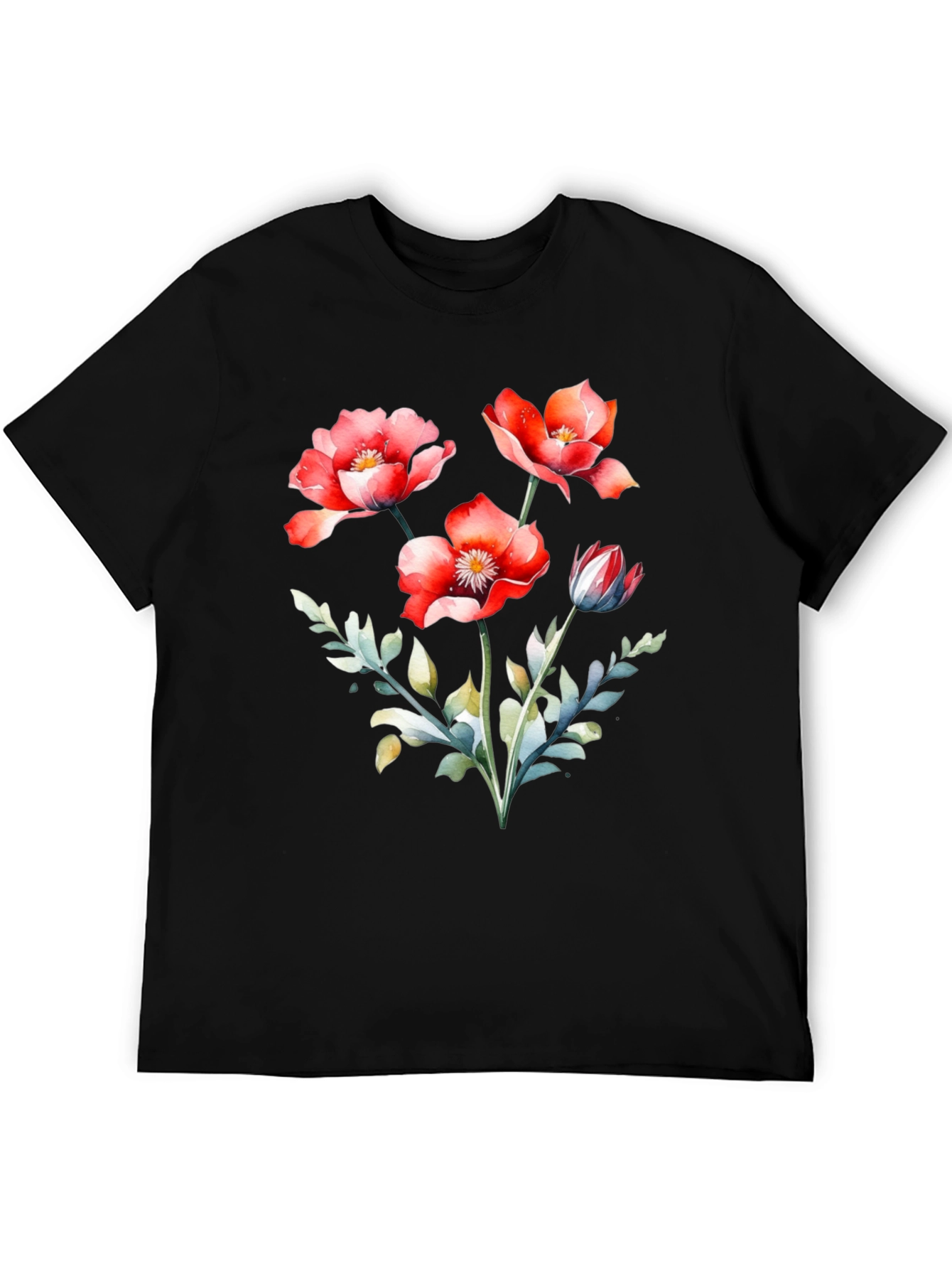 Floral Print Crew Neck T-Shirt