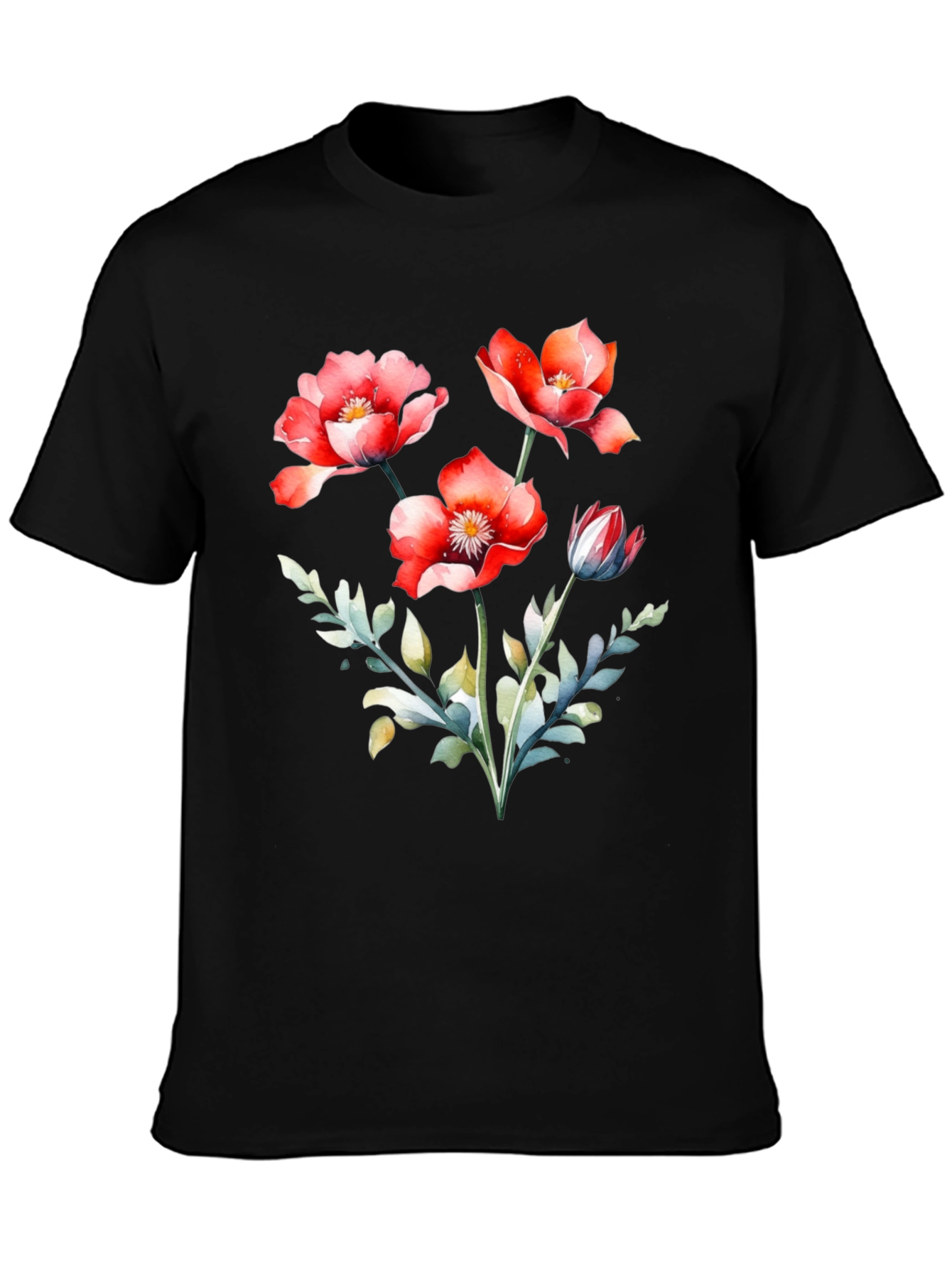 Floral Print Crew Neck T-Shirt