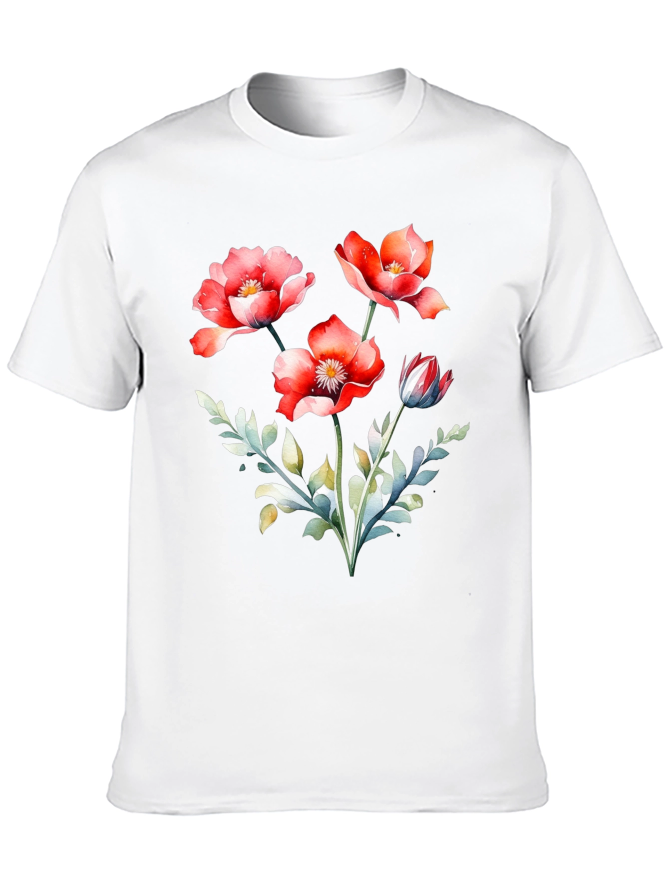Floral Print Crew Neck T-Shirt