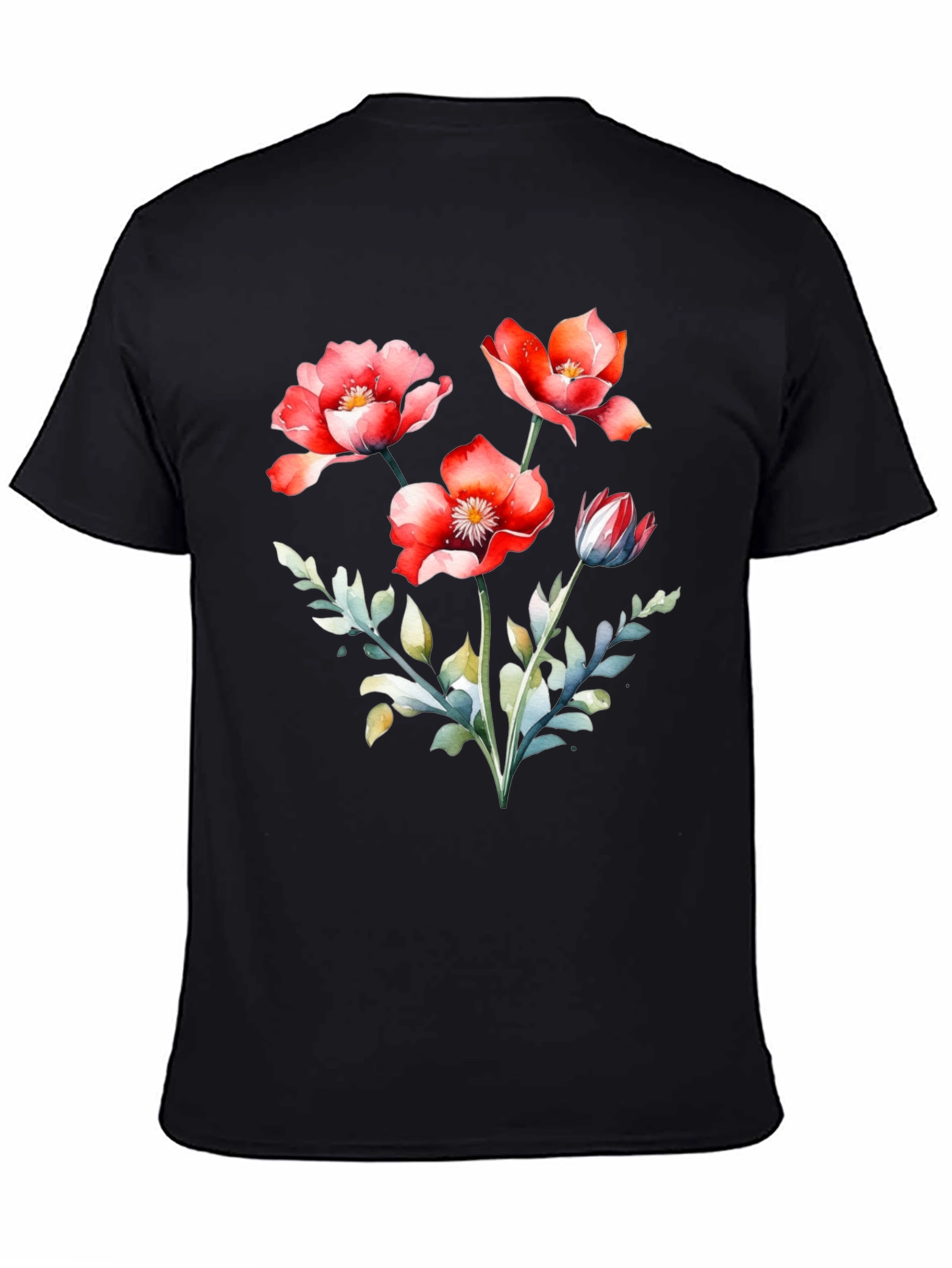 Floral Print Crew Neck T-Shirt