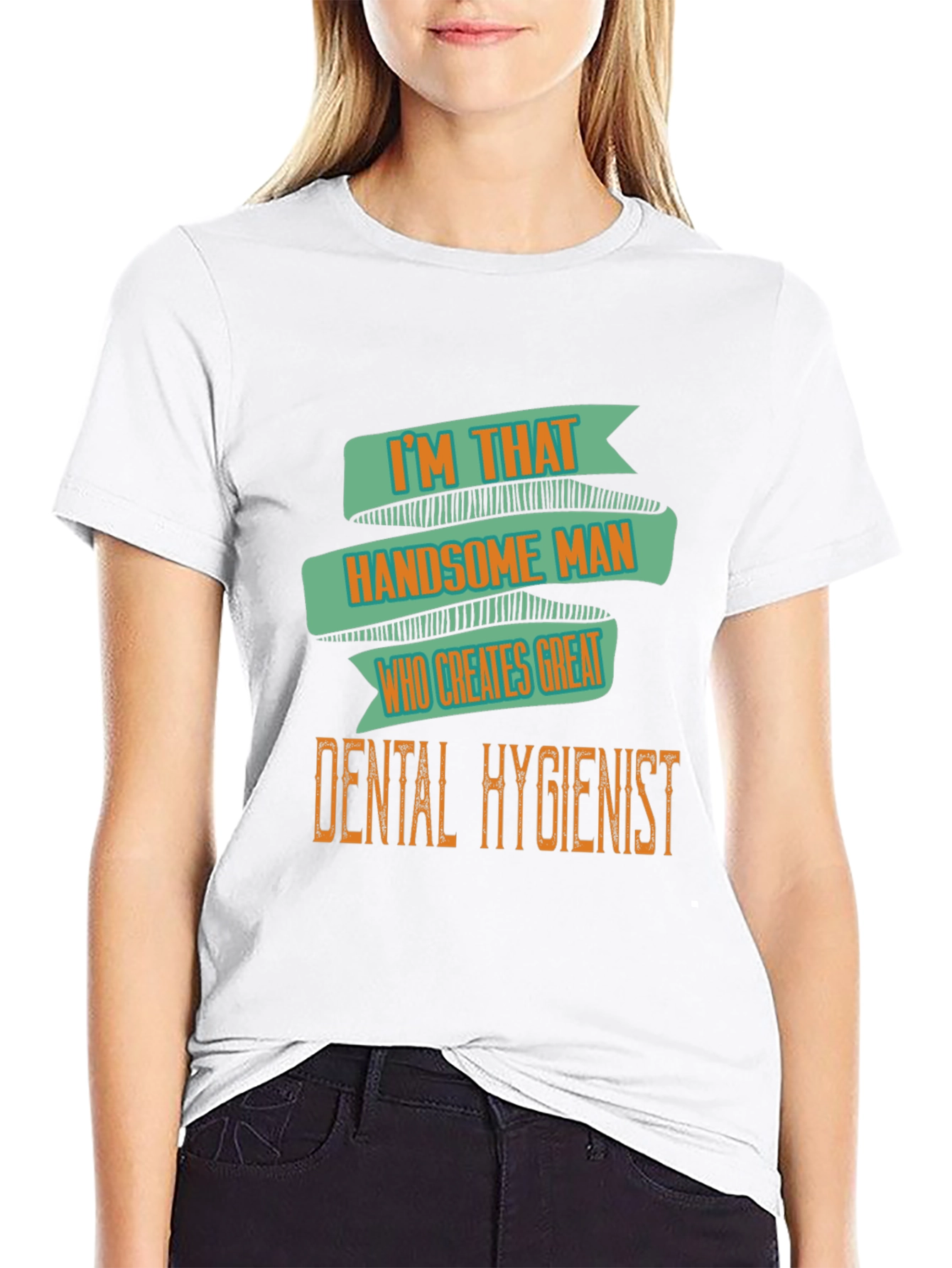 Handsome Dental Hygienist Mens Black T-Shirt
