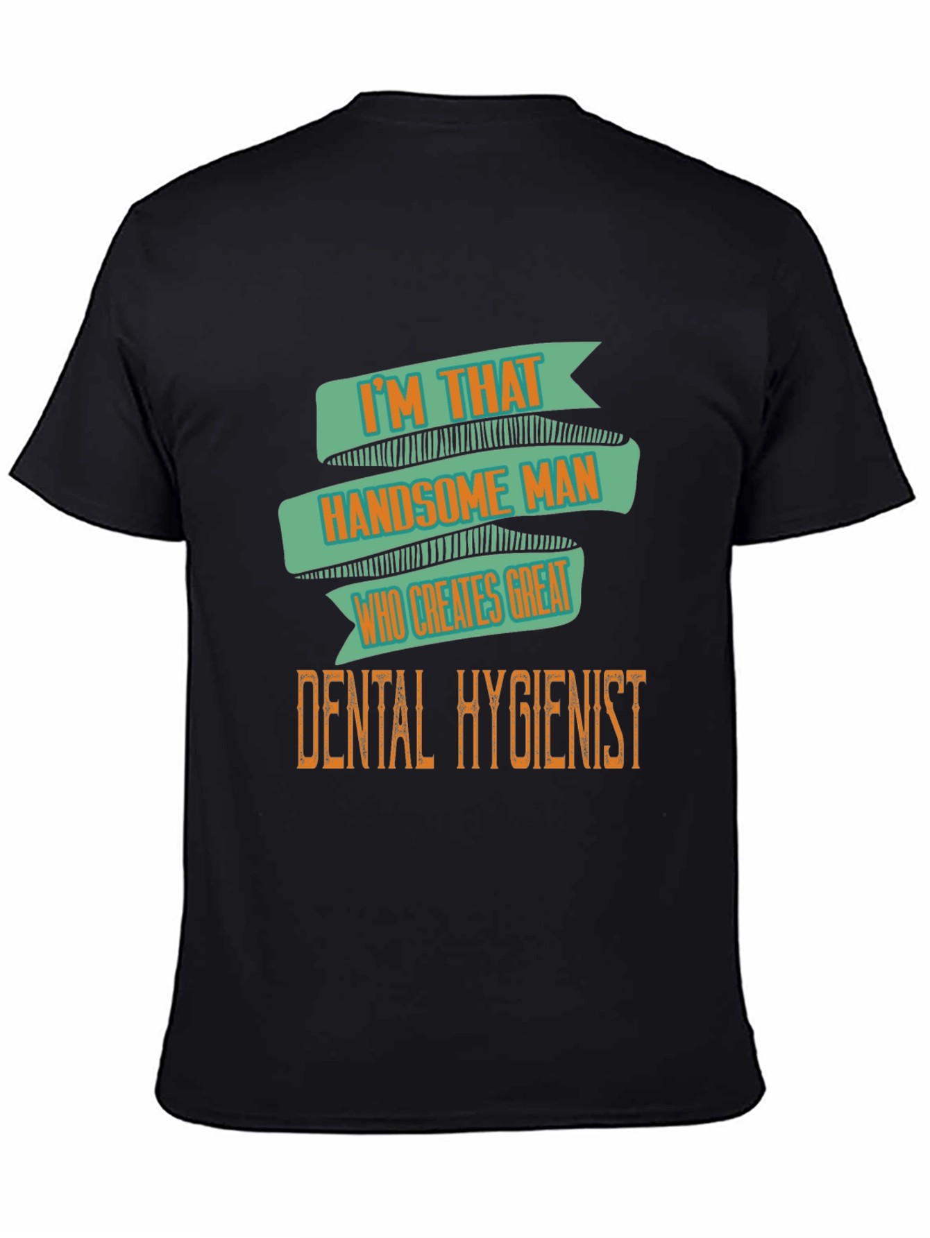 Handsome Dental Hygienist Mens Black T-Shirt
