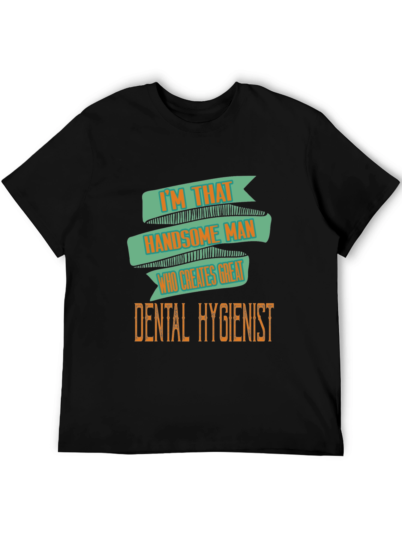 Handsome Dental Hygienist Mens Black T-Shirt