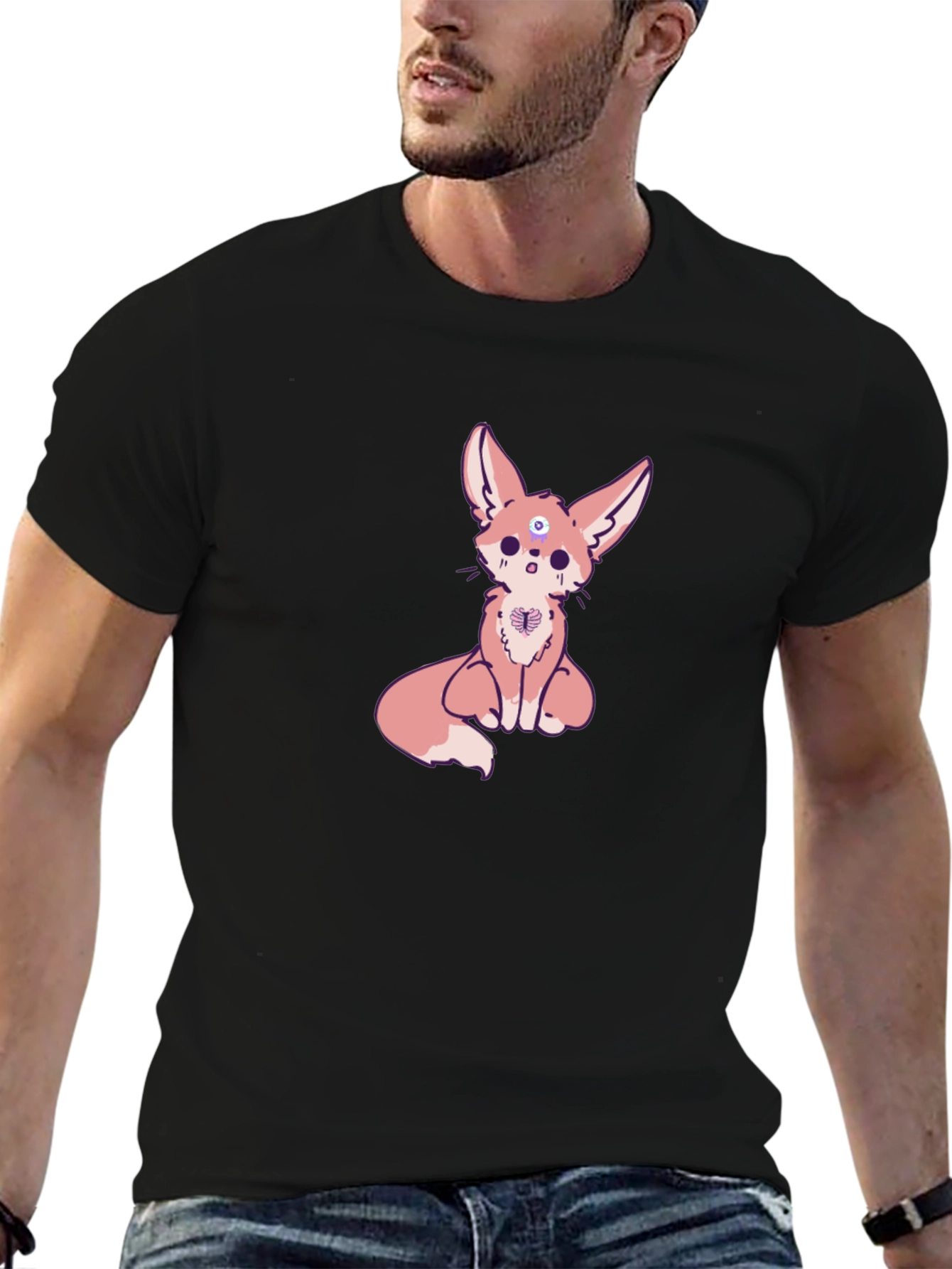 Mystic Fox Graphic Tee - Stylish Cotton Comfort