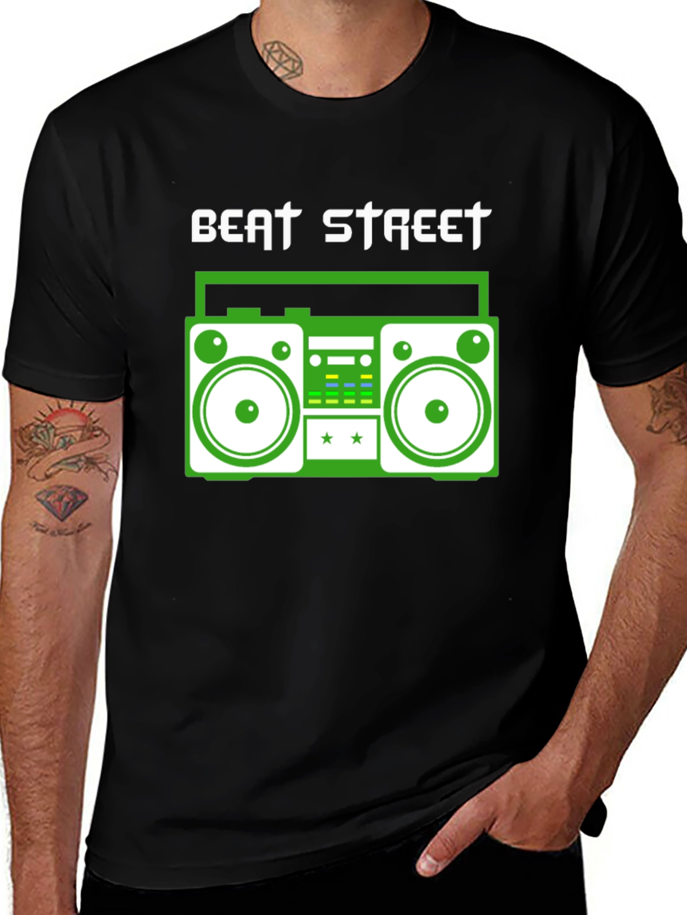 Beat Street Graphic Tee - Retro Boombox Design