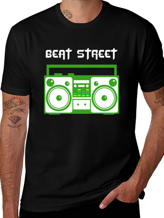 Beat Street Graphic Tee - Retro Boombox Design