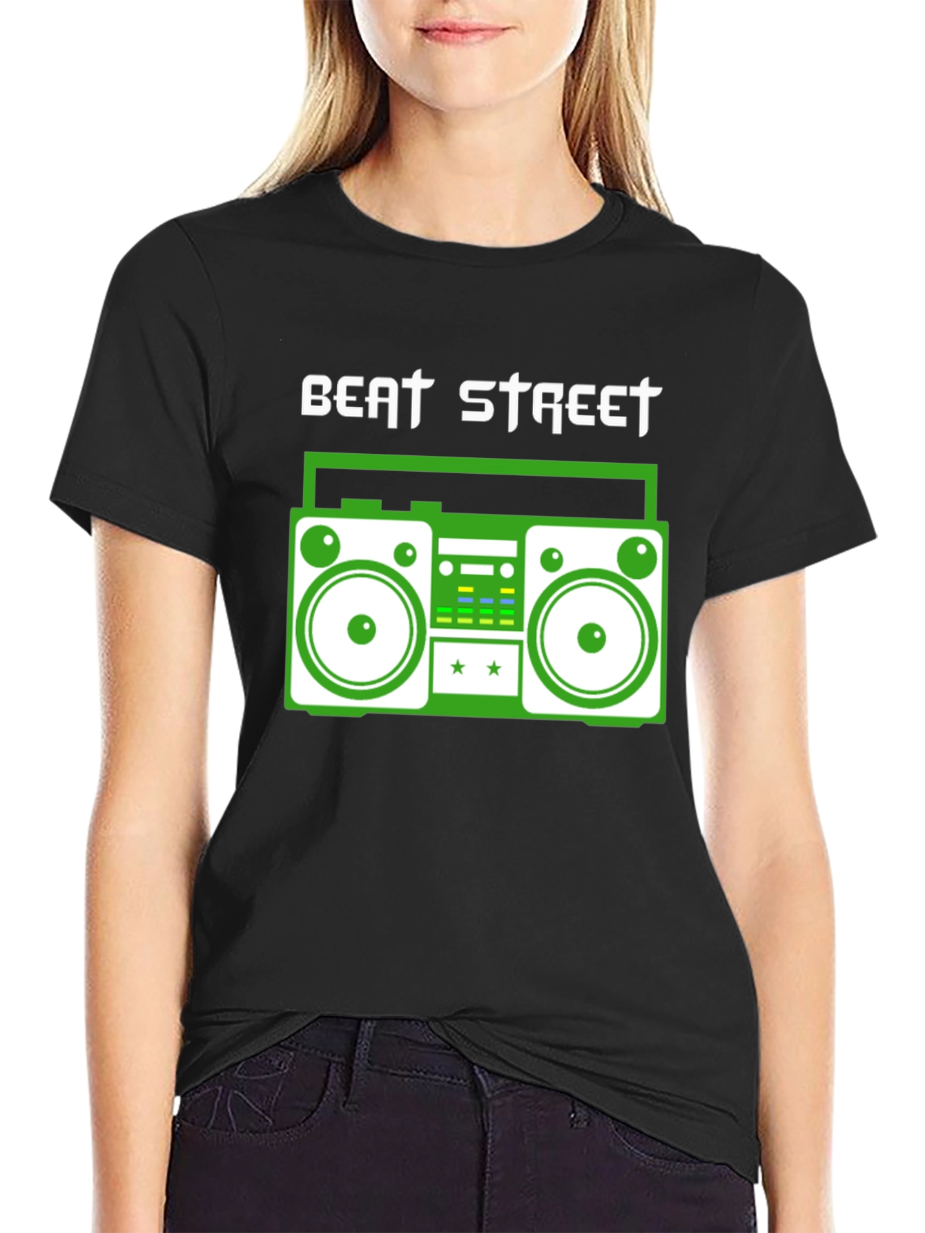 Beat Street Graphic Tee - Retro Boombox Design