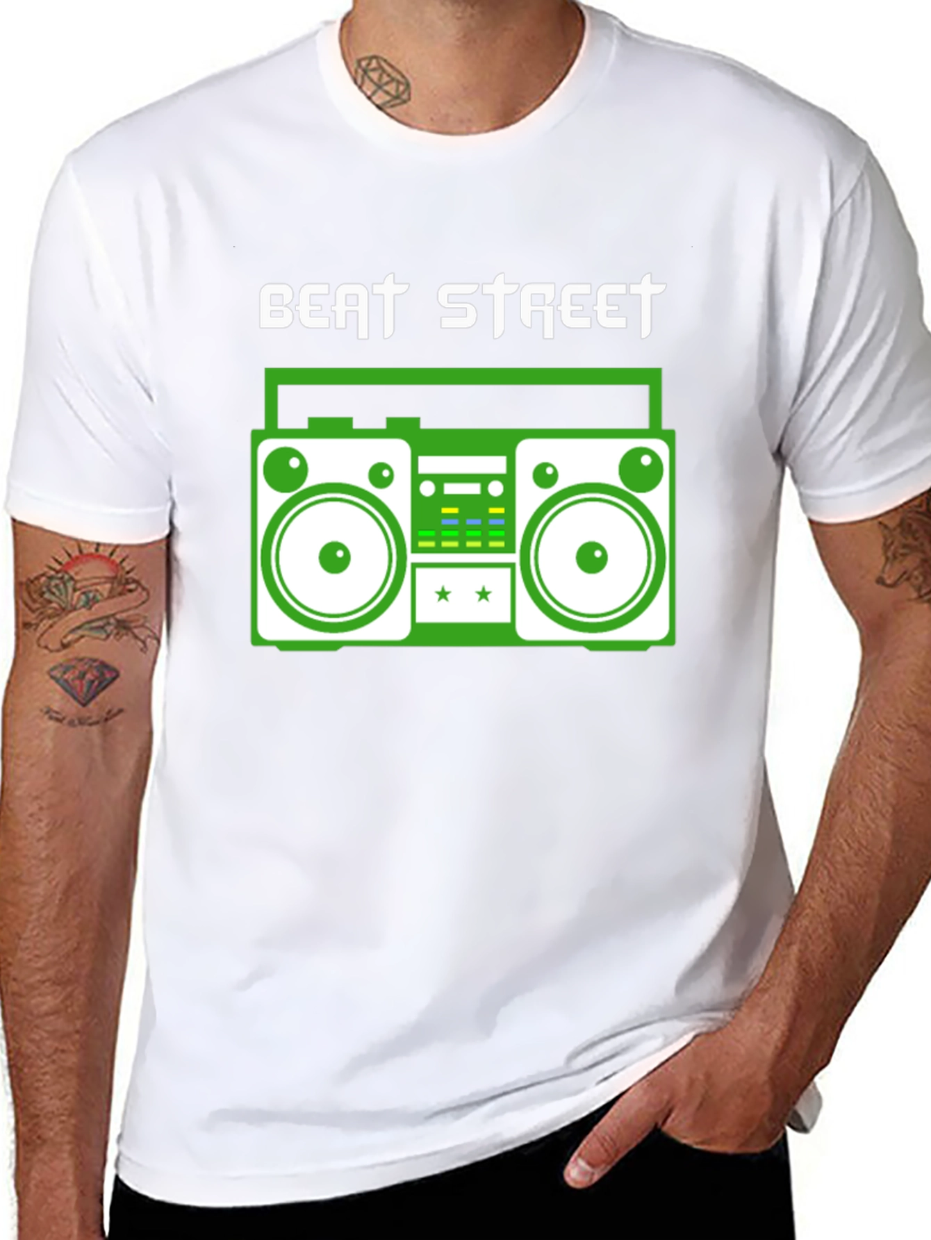 Beat Street Graphic Tee - Retro Boombox Design