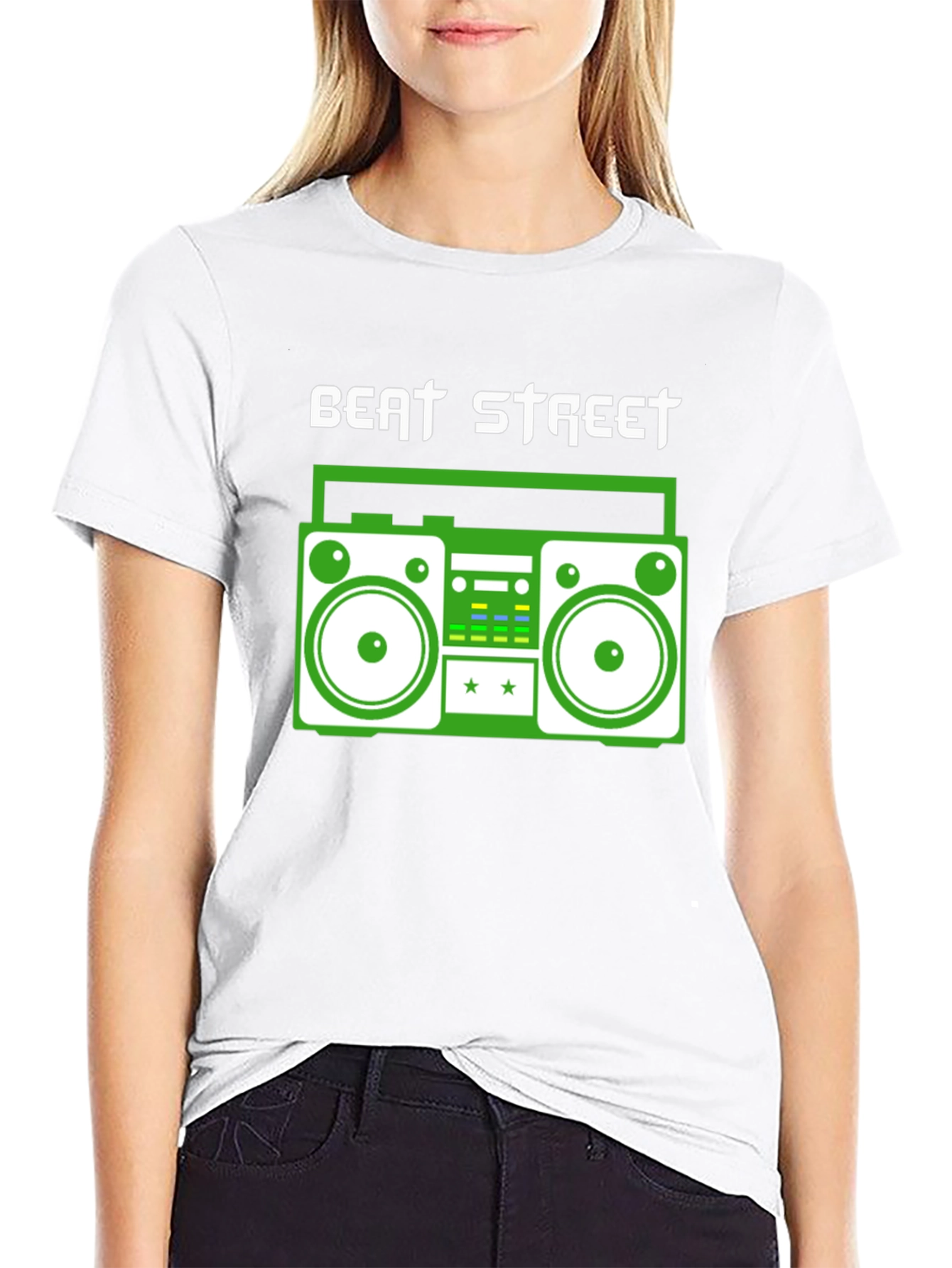 Beat Street Graphic Tee - Retro Boombox Design