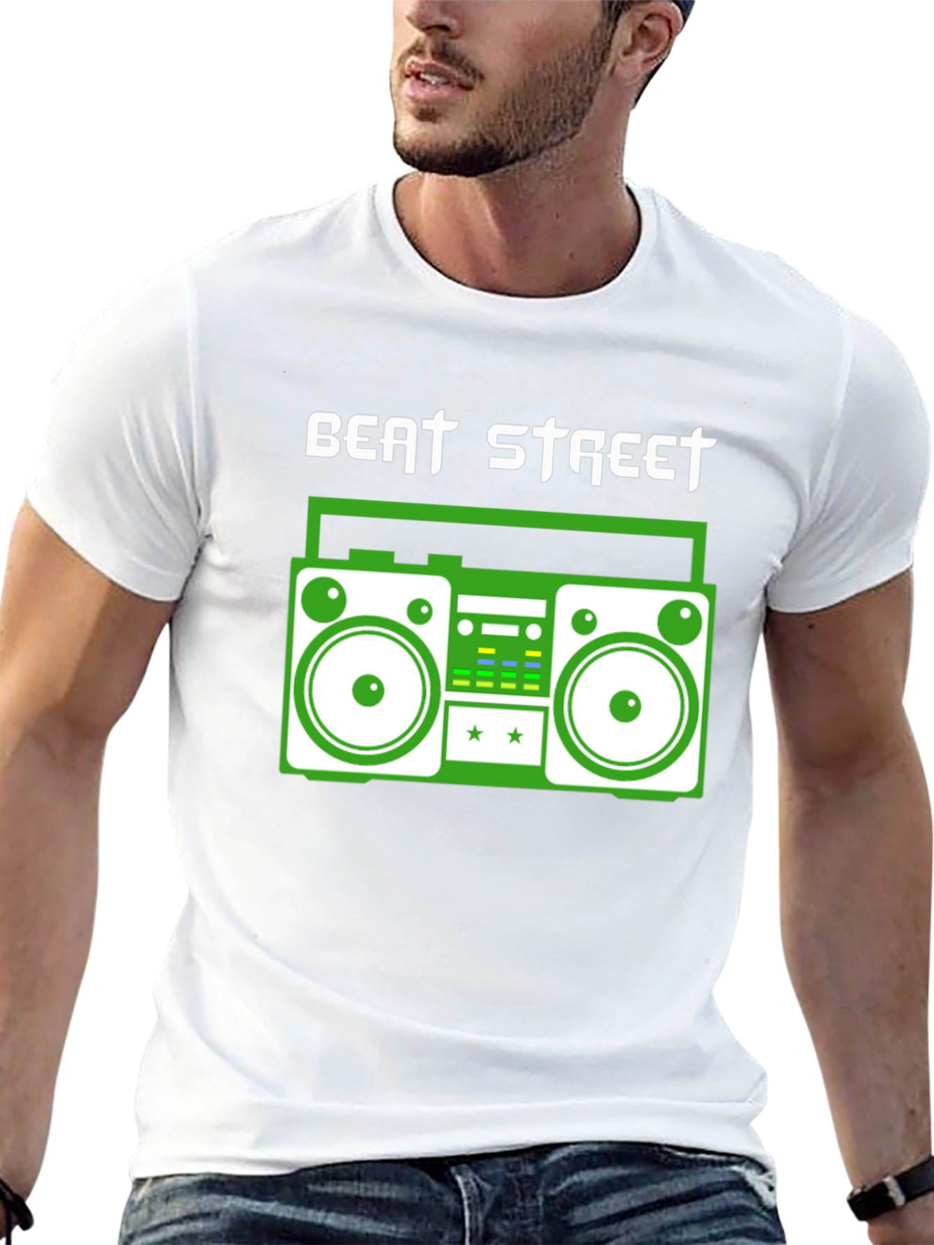 Beat Street Graphic Tee - Retro Boombox Design