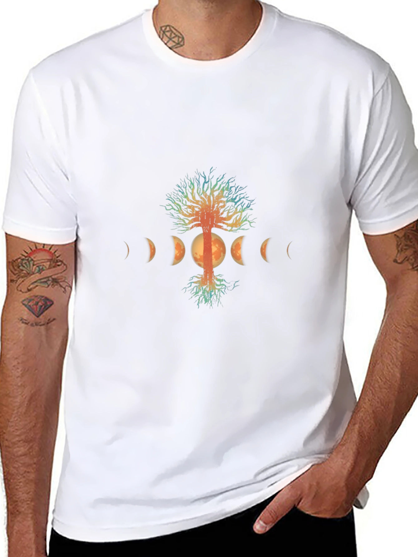 Tree of Life Moon Phases Graphic T-Shirt