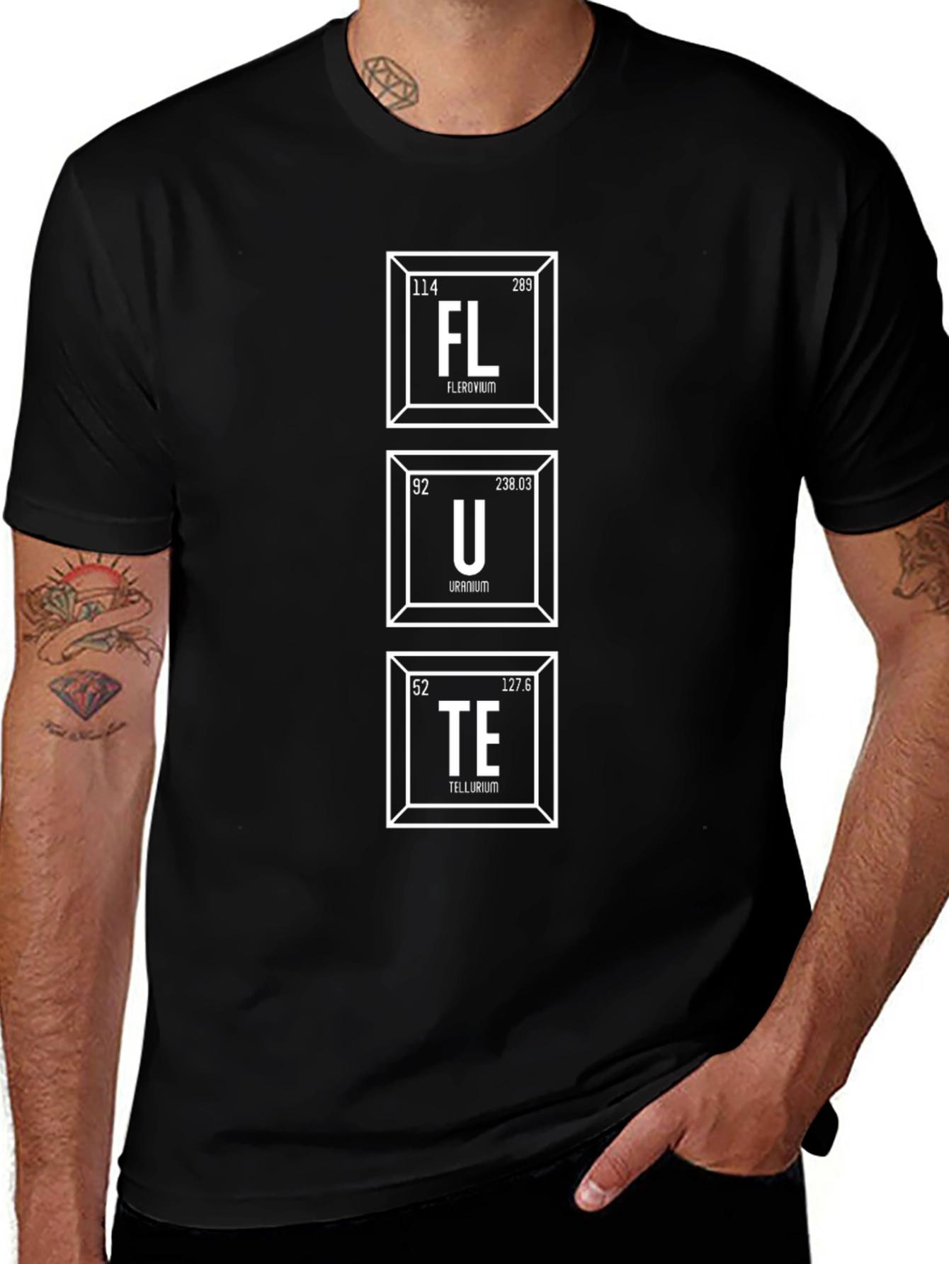 Periodic Table Flute Elements Funny T-Shirt