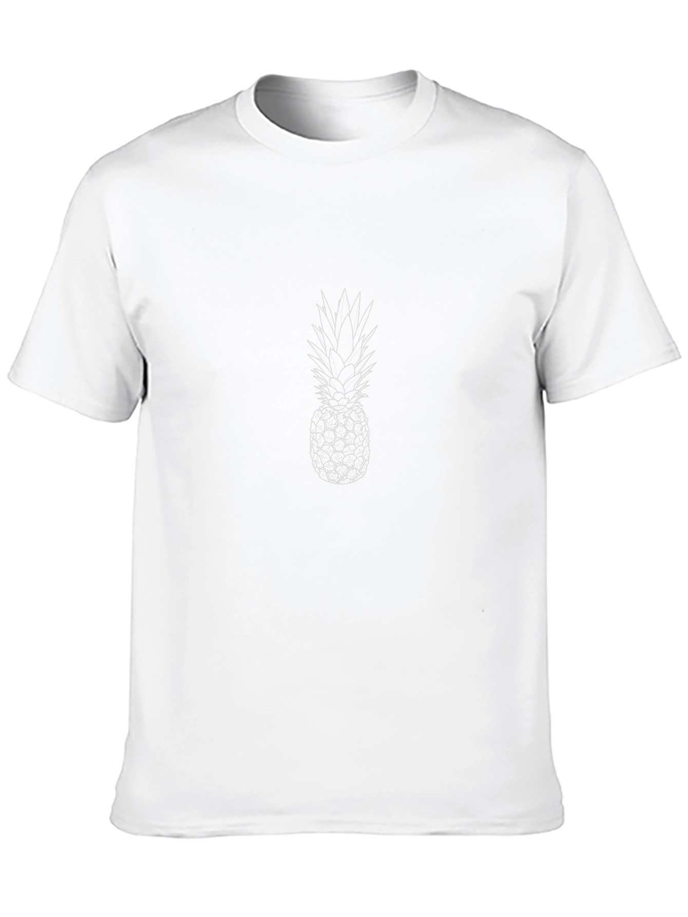 Mens Black T-shirt with Pineapple Design