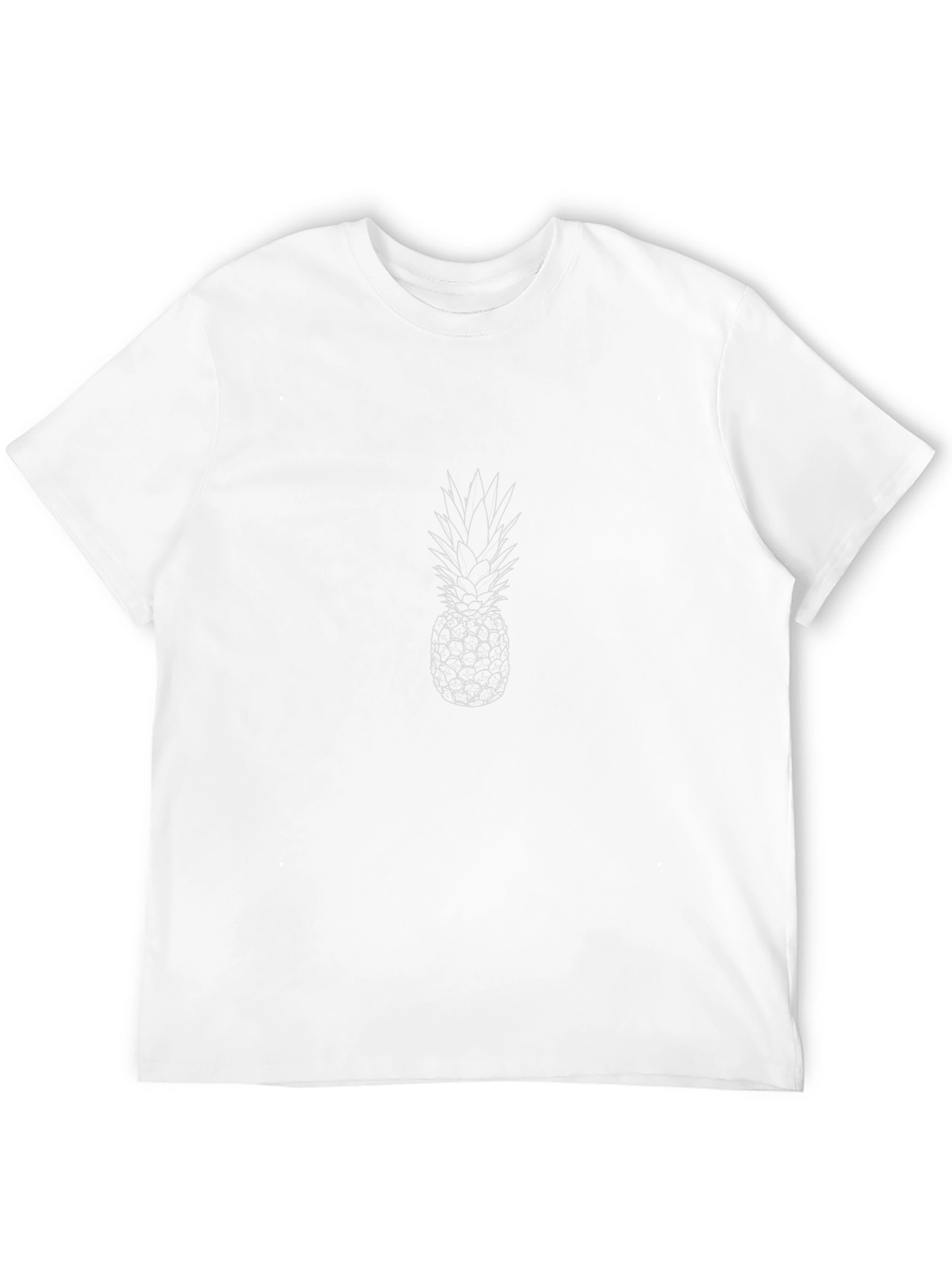 Mens Black T-shirt with Pineapple Design
