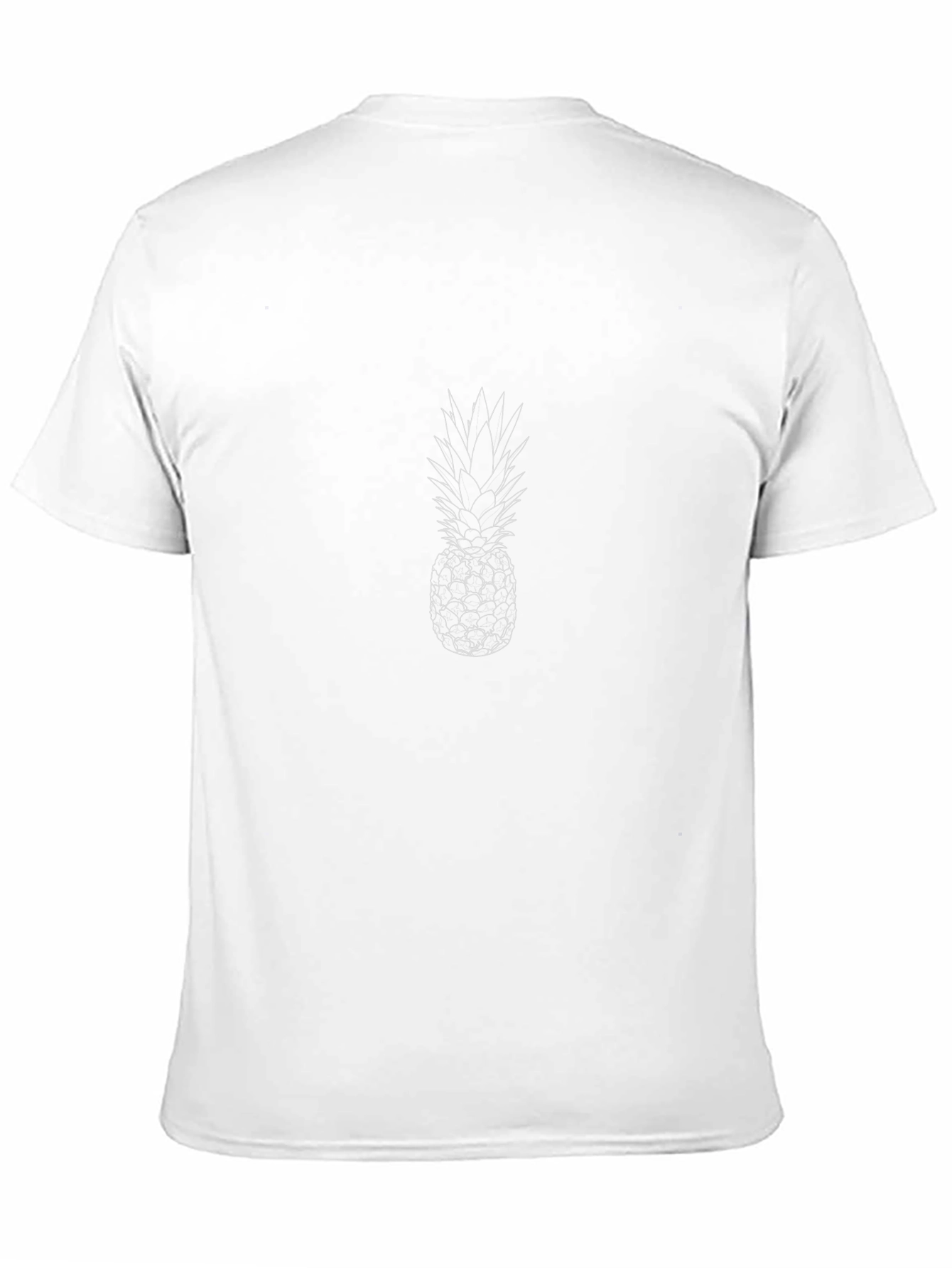 Mens Black T-shirt with Pineapple Design
