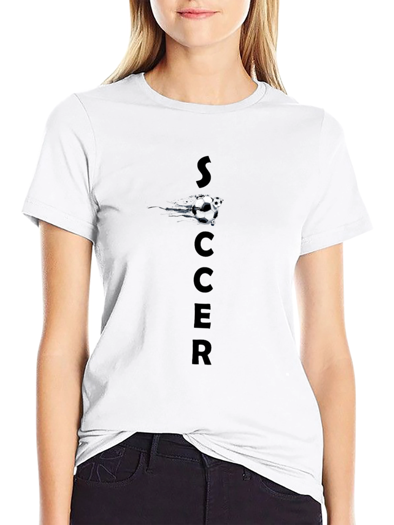 Soccer Graphic Black T-Shirt