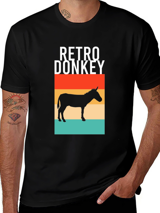 Retro Donkey T-Shirt - Unique Graphic Tee
