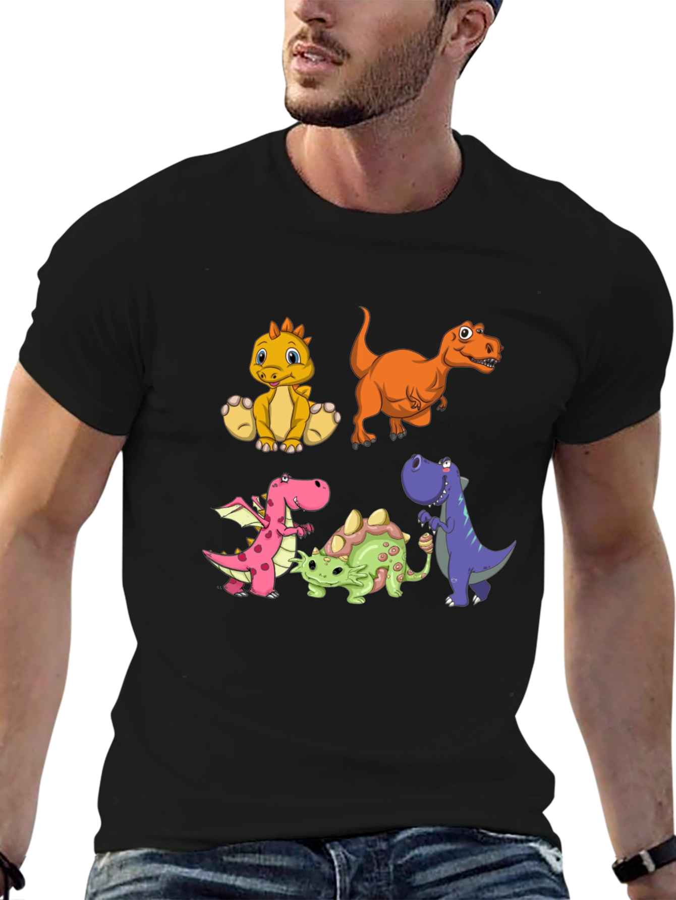 Dino Crew Black T-Shirt