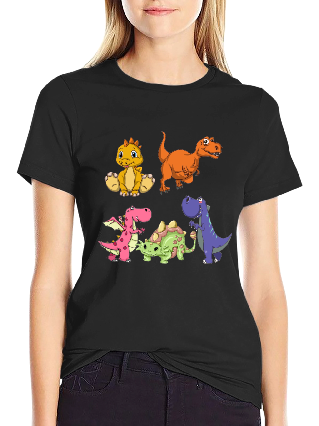 Dino Crew Black T-Shirt